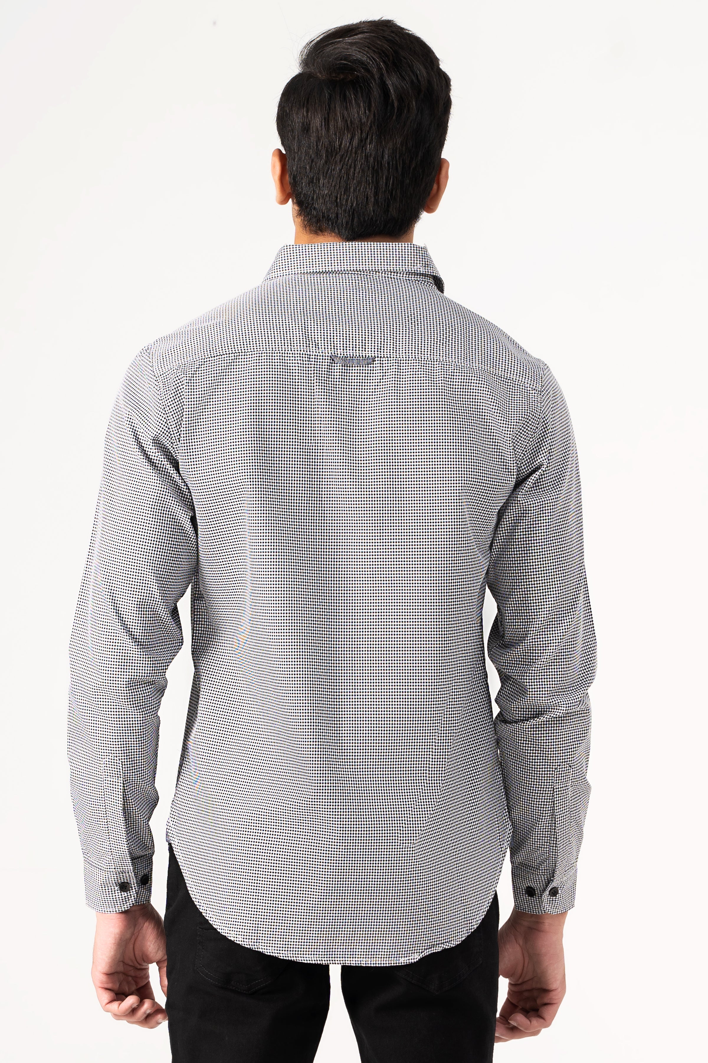 CASUAL SHIRT BLACK WHITE