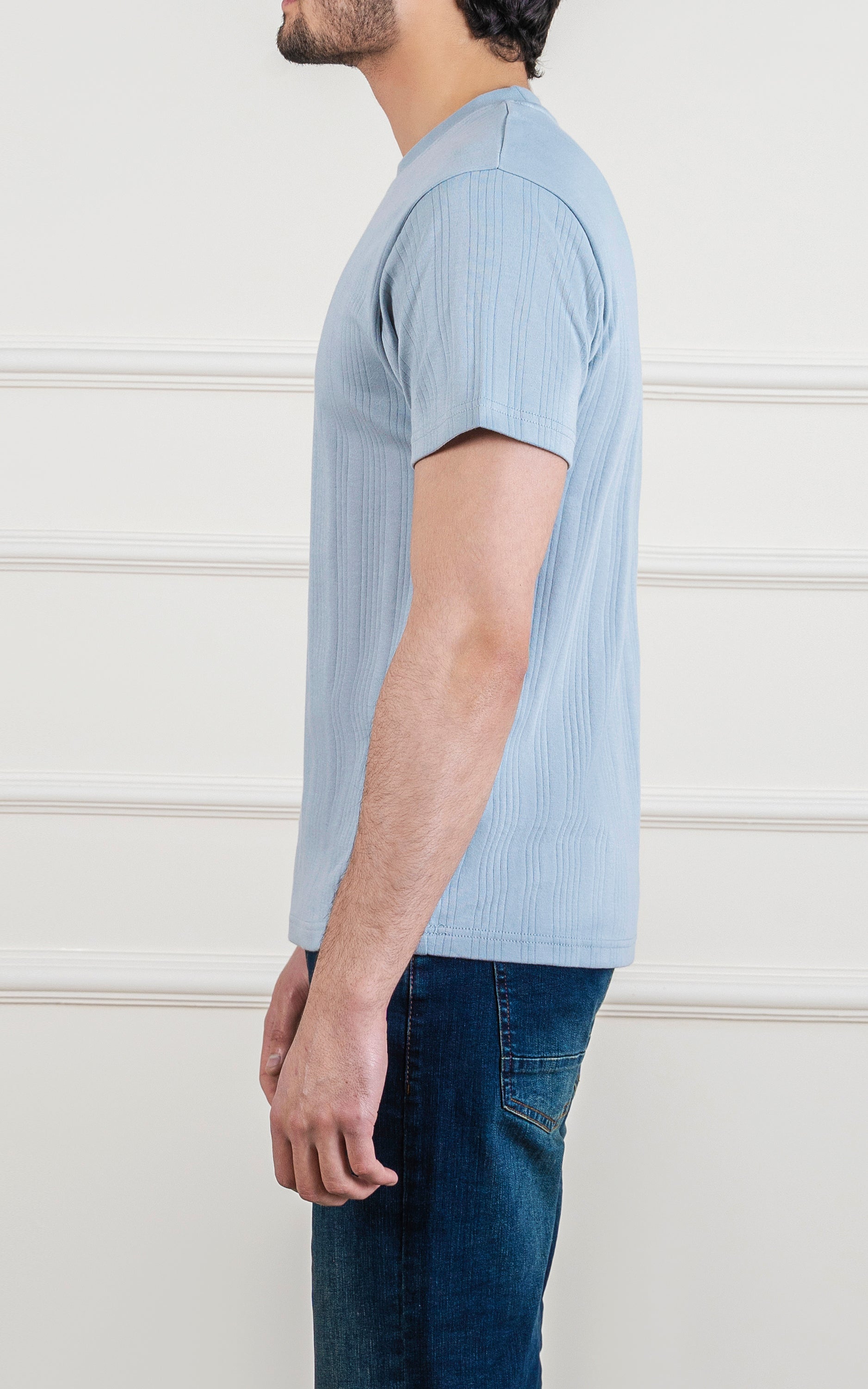 DROP NEEDLE T SHIRT SKY GREY
