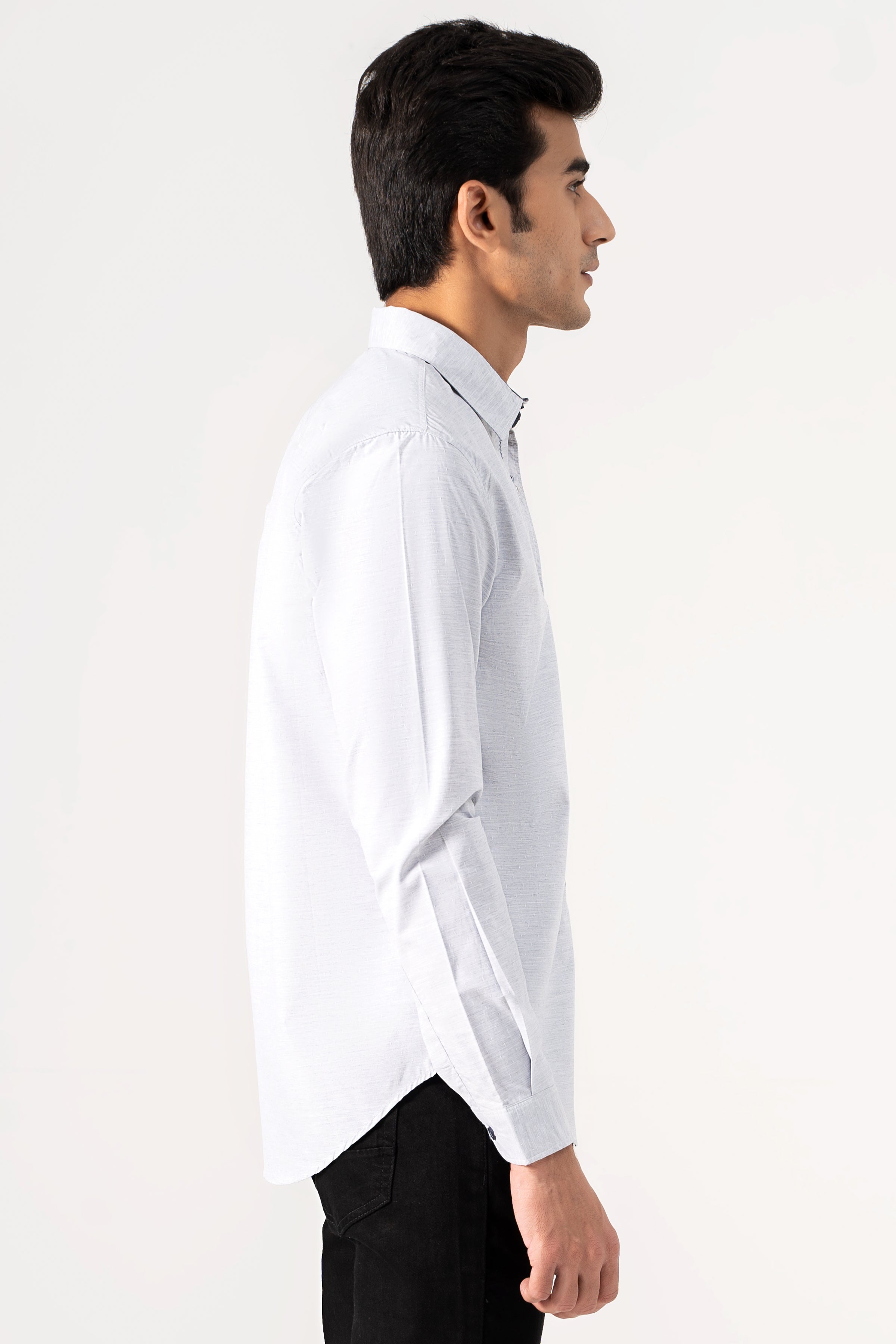 CASUAL SHIRT GREY TEXTURE