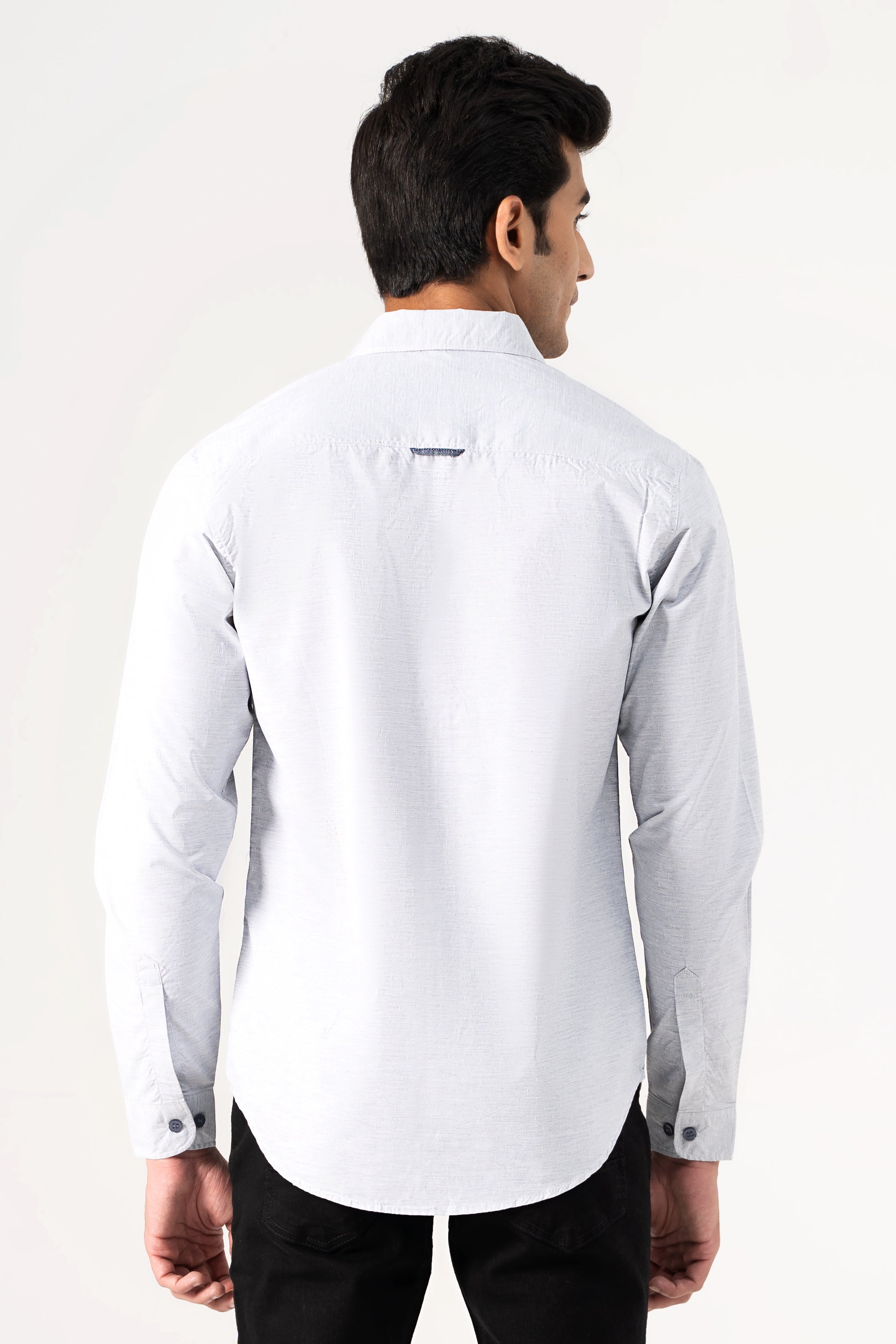 CASUAL SHIRT GREY TEXTURE