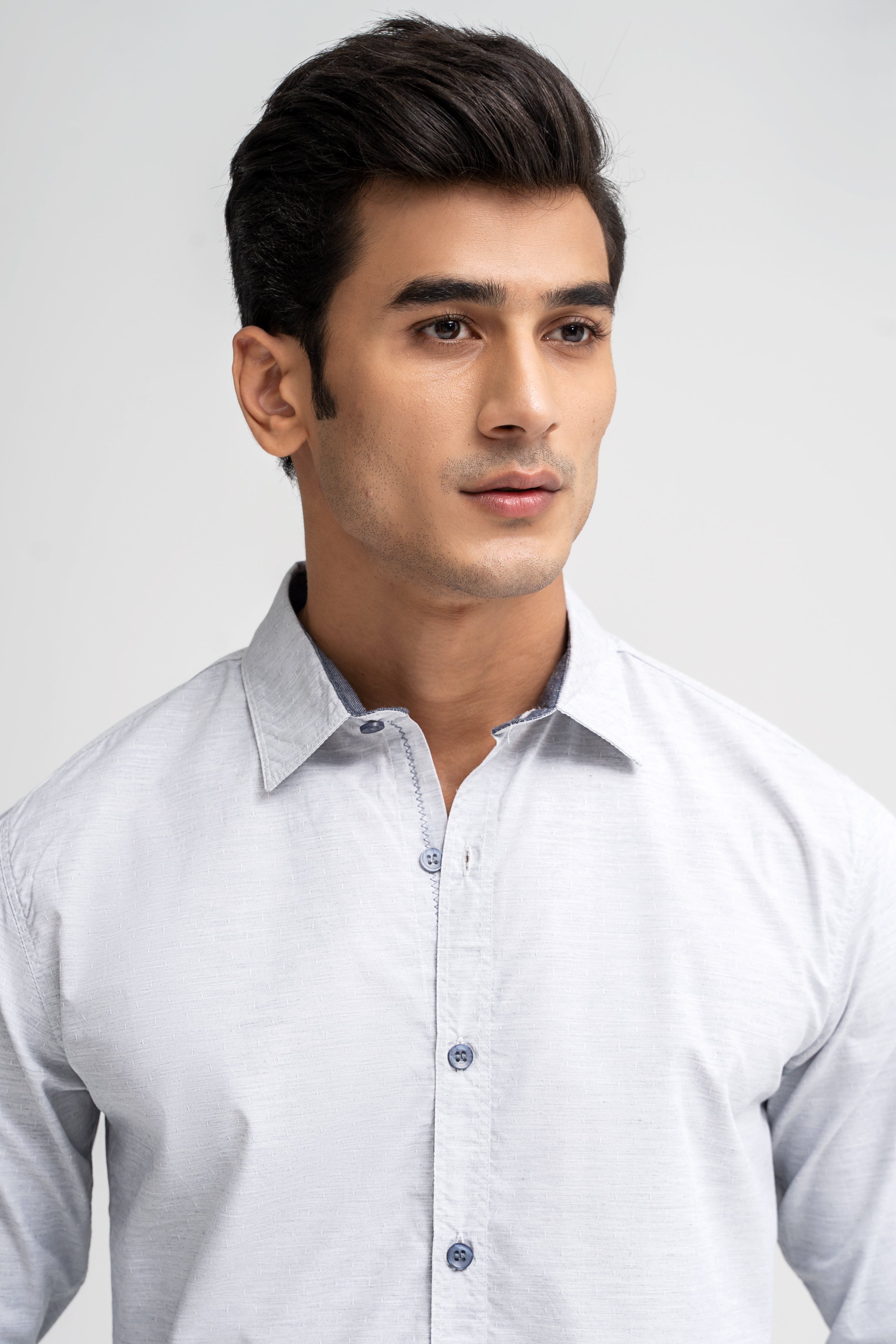 CASUAL SHIRT GREY TEXTURE