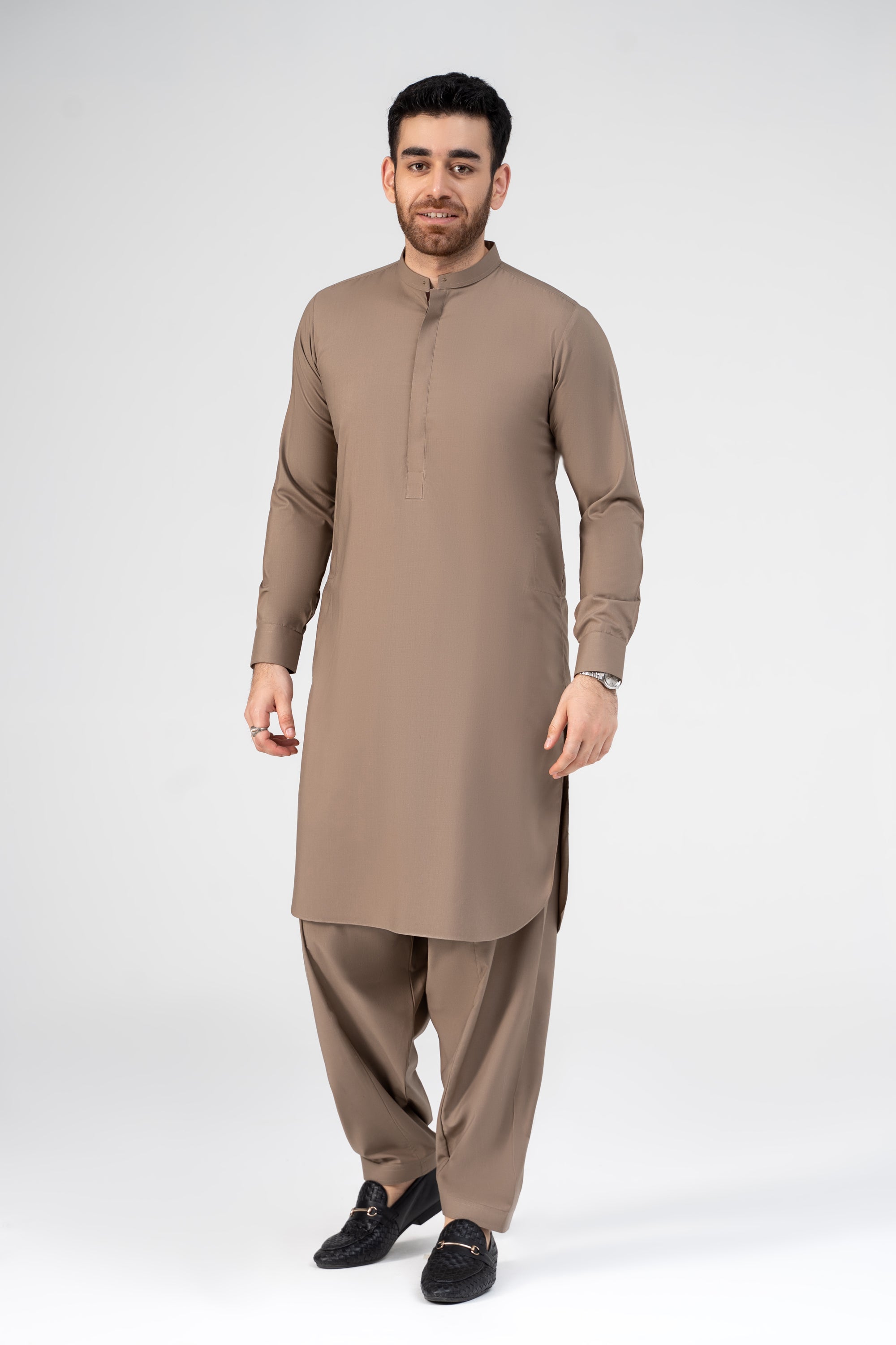 Shop PREMIUM WASH AND WEAR KAMEEZ SHALWAR KHAKI For Men Online