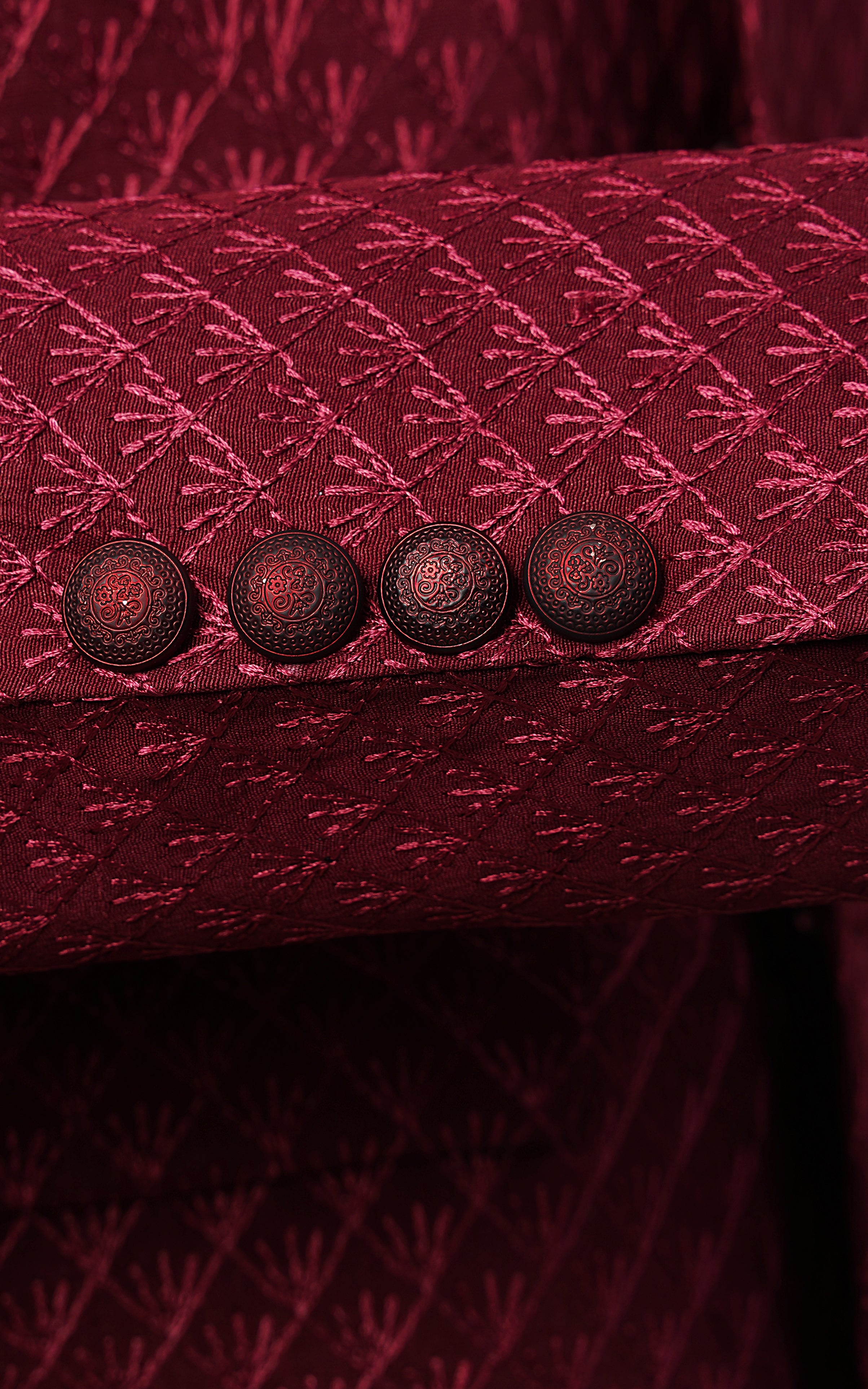 EMBROIDERED PRINCE COAT- FESTIVE COLLECTION MAROON