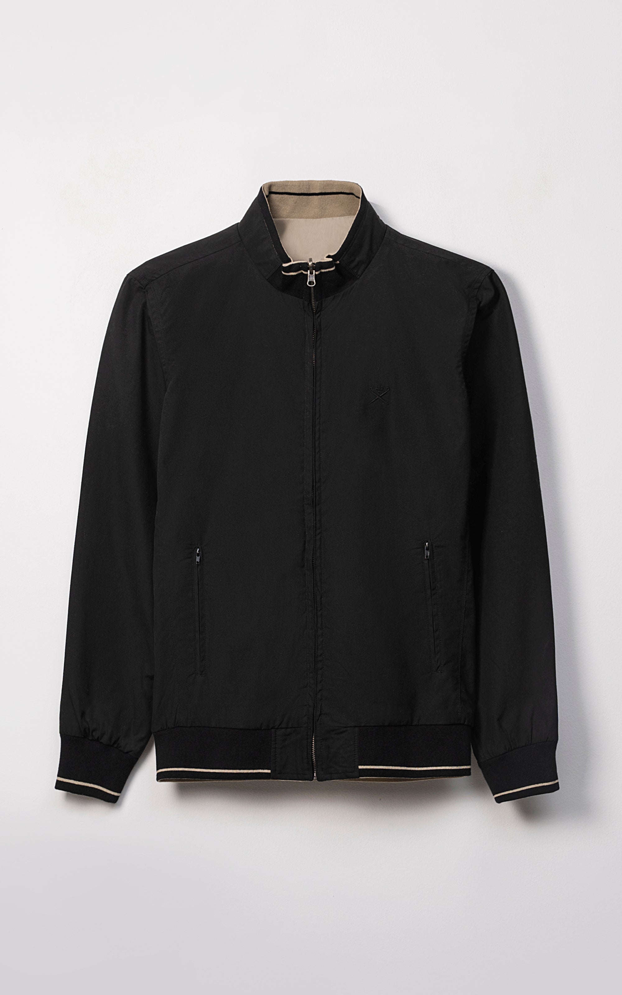 F/S REVERSIBLE JACKET BLACK KHAKI
