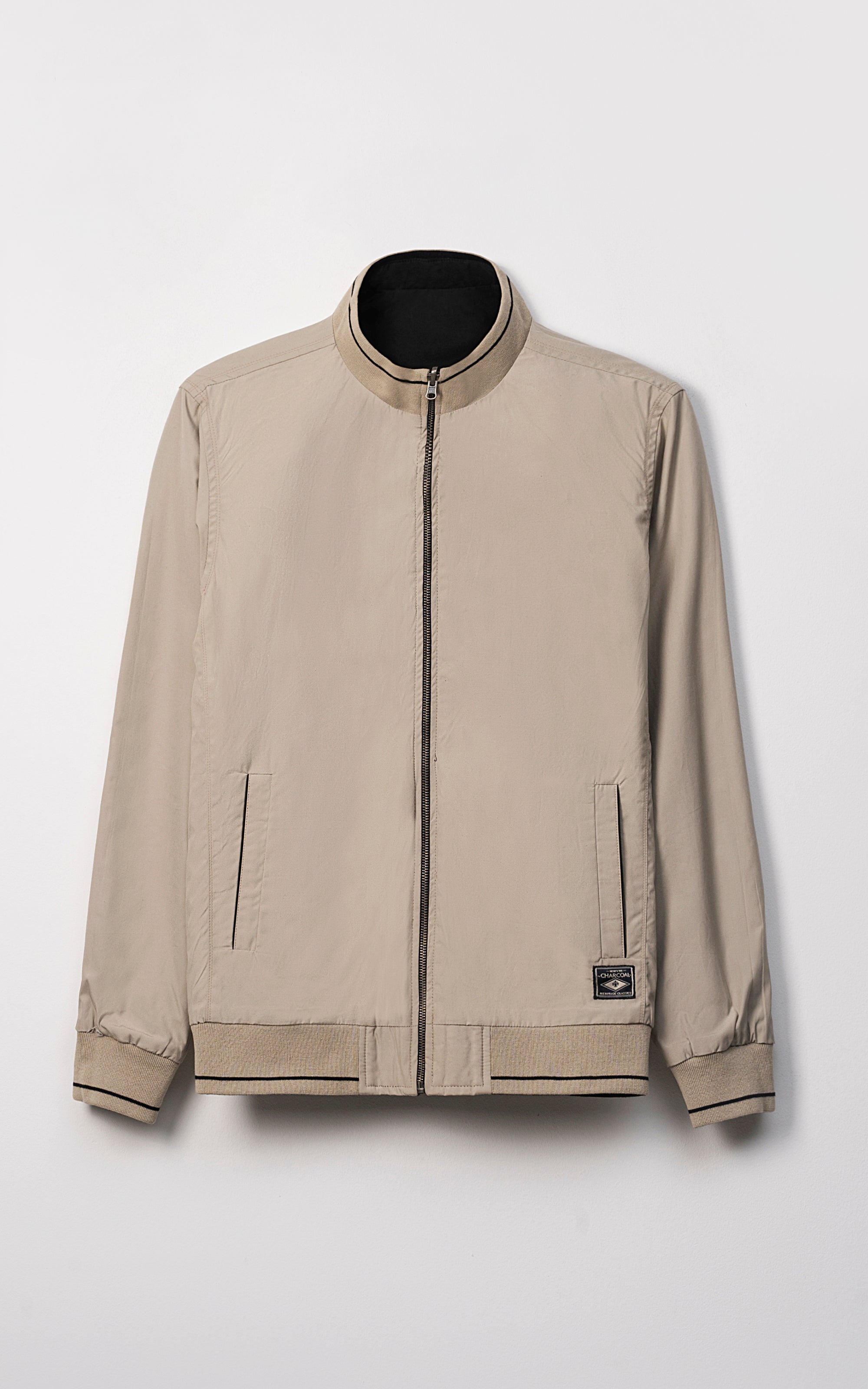 F/S REVERSIBLE JACKET BLACK KHAKI