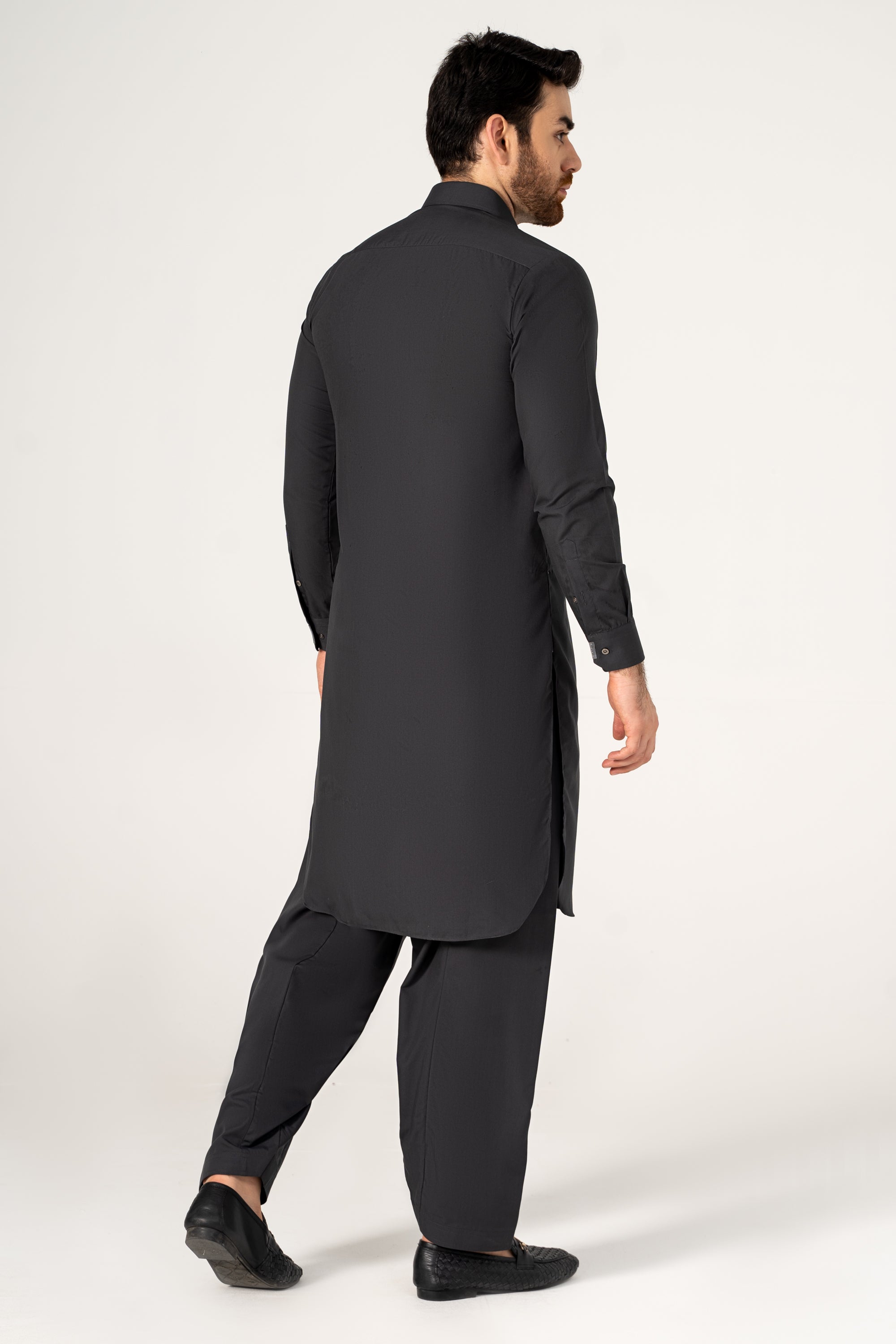 SUPER SOFT BLENDED KAMEEZ SHALWAR CHARCOAL GREY