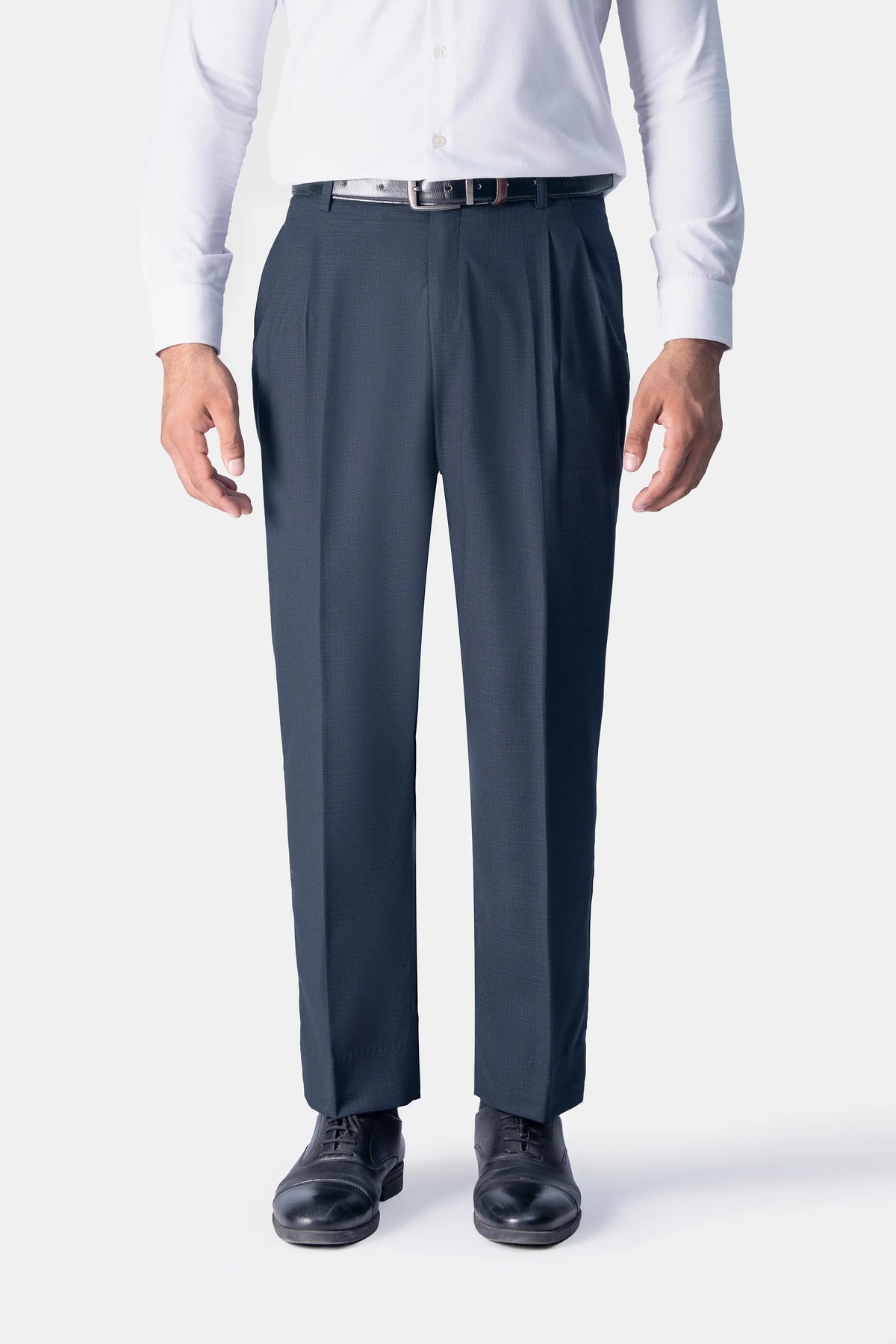 DOUBLE PLEATED PANTS DK NAVY