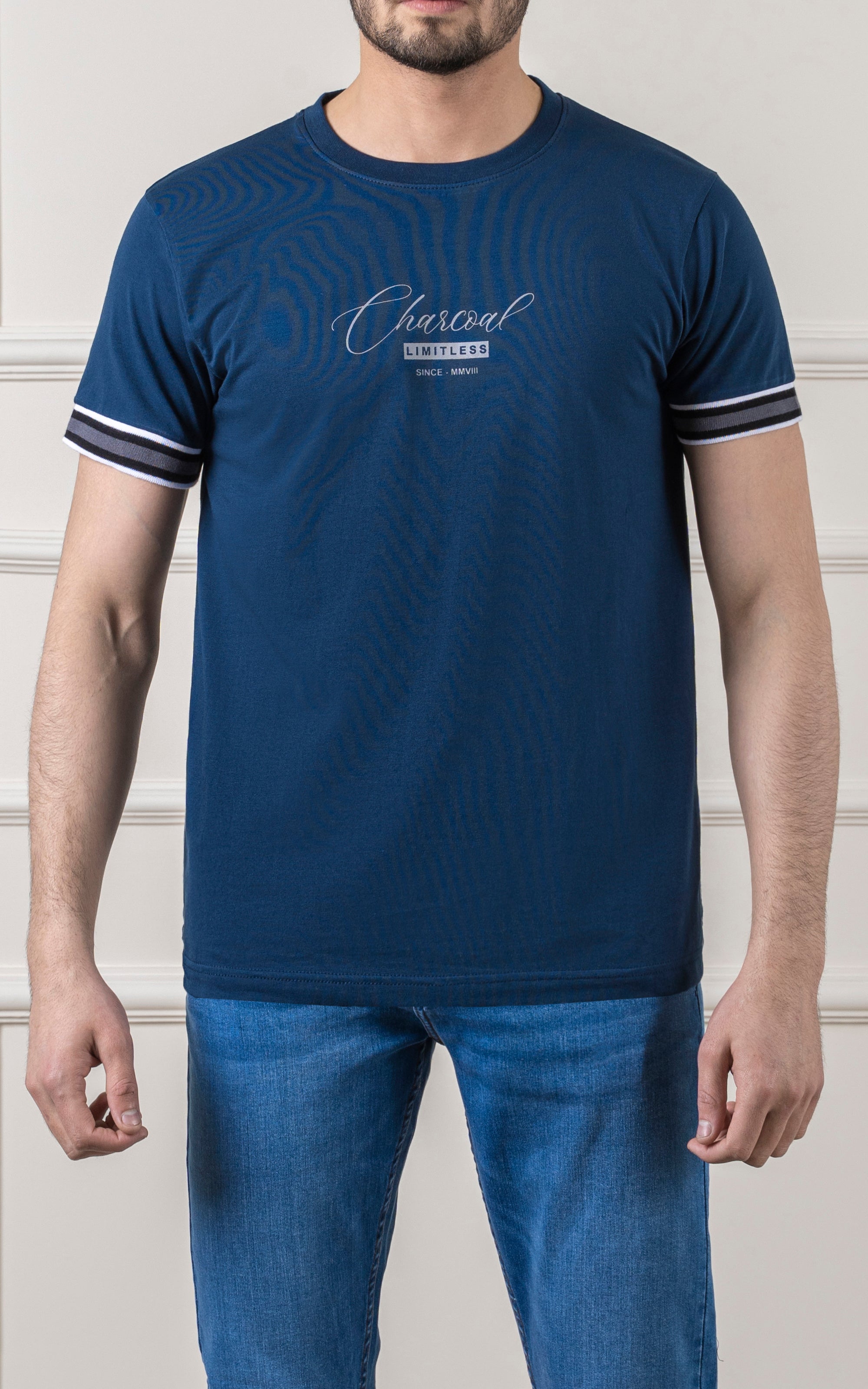 GRAPHIC T SHIRT TEAL BLUE