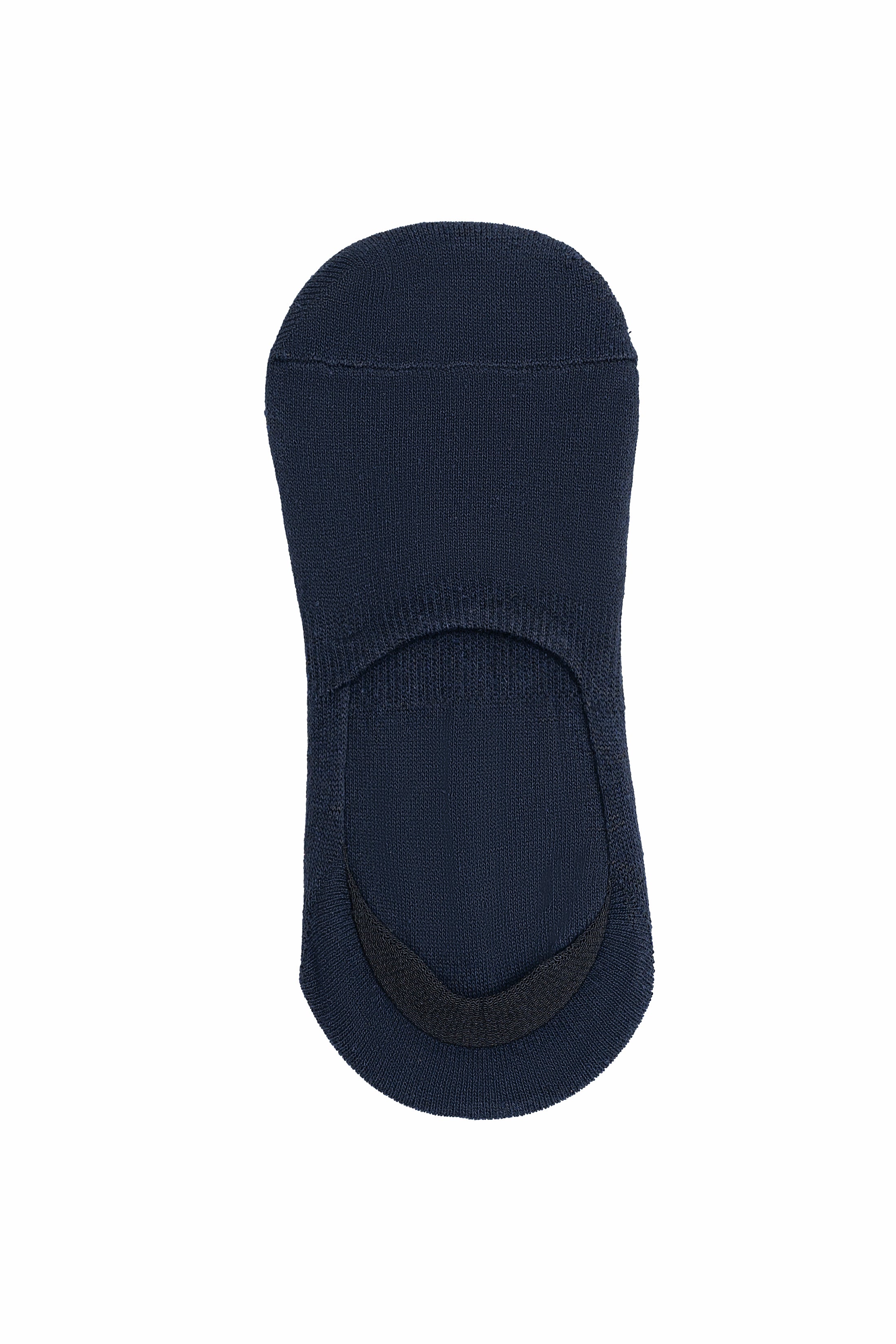 Dark loafer sock, no-show toe and heel panel