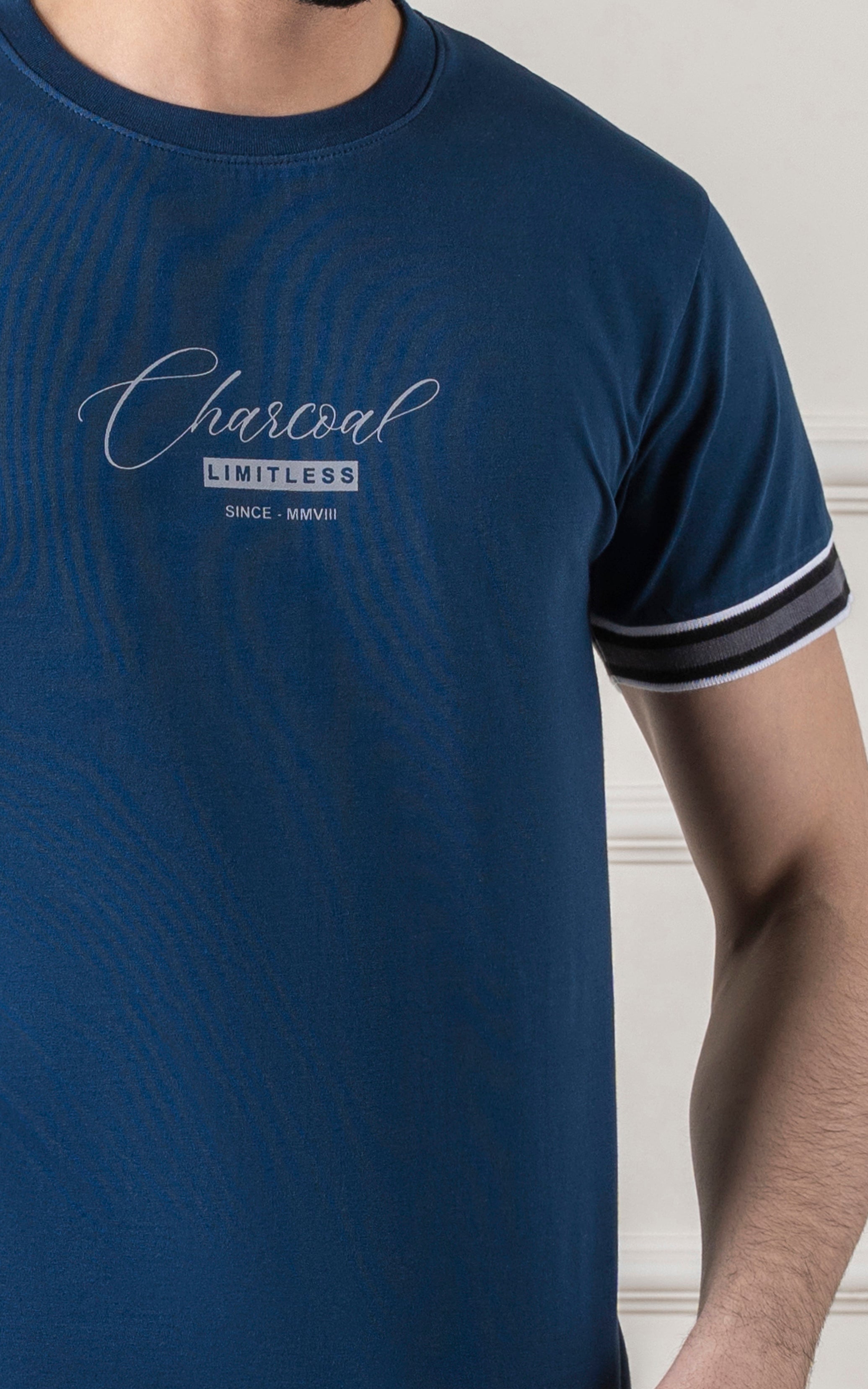 GRAPHIC T SHIRT TEAL BLUE