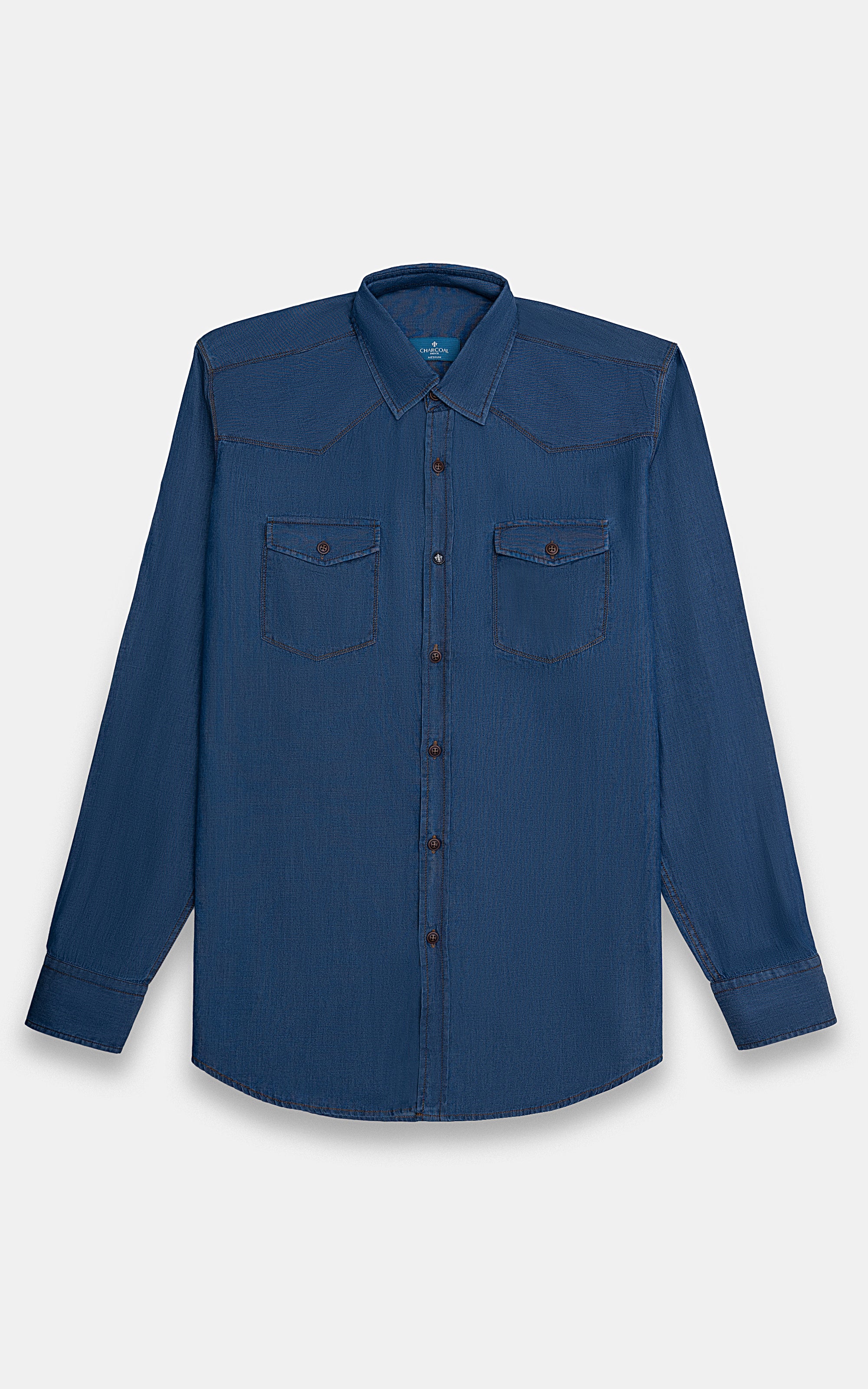 DENIM SHIRT DARK BLUE