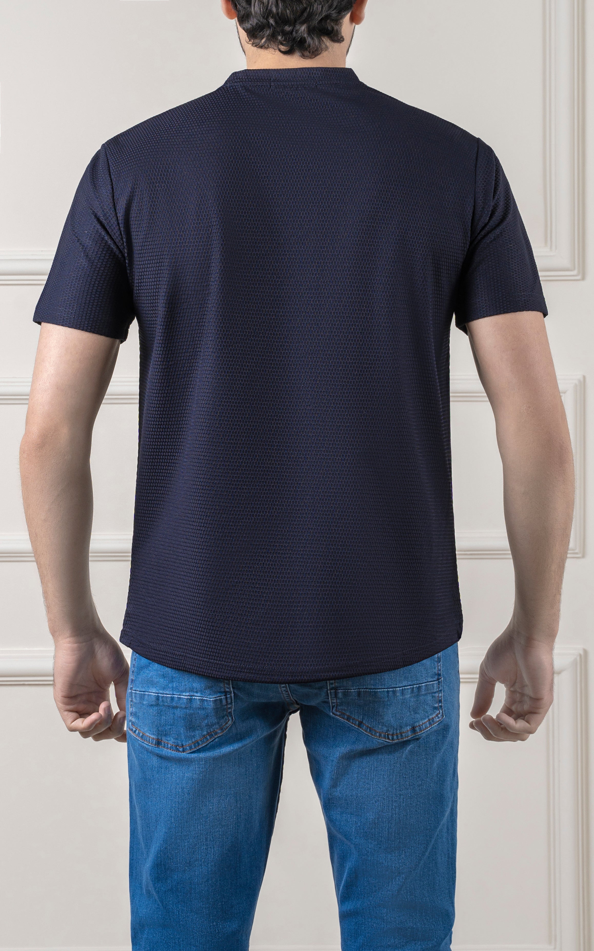 T SHIRT ROUND NECK NAVY