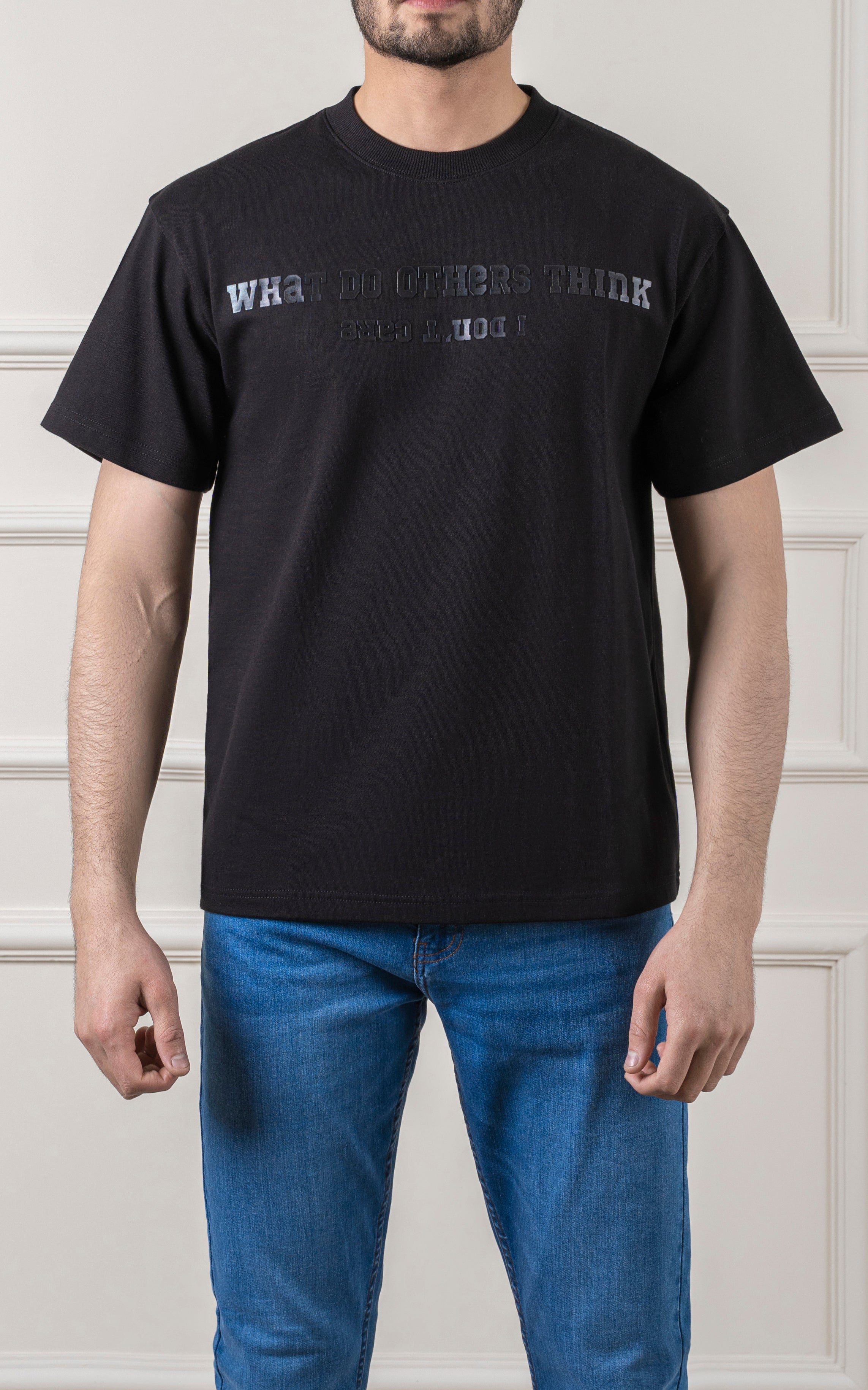 OVER SIZE GRAPHIC T SHIRT T SHIRT BLACK