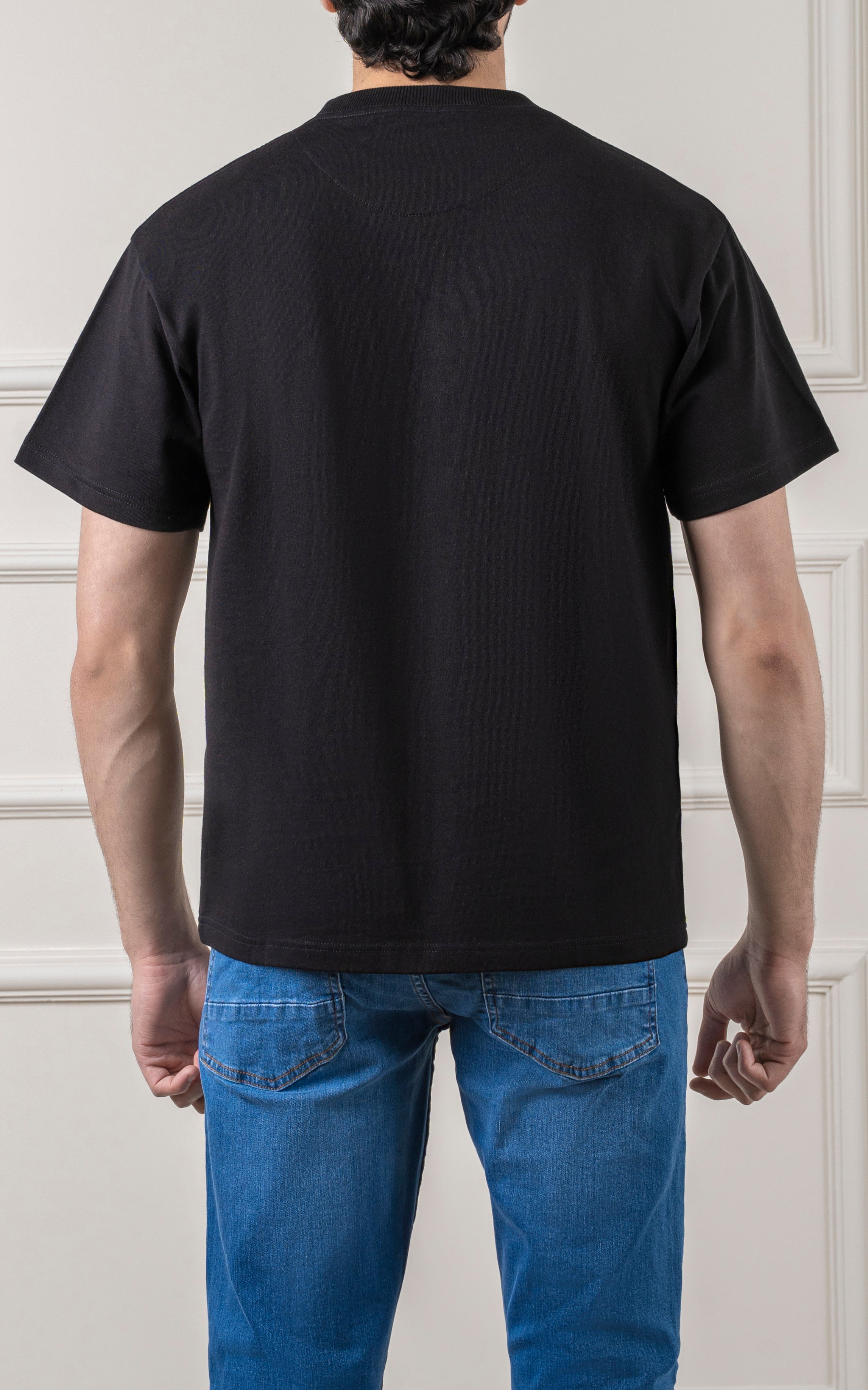 OVER SIZE GRAPHIC T SHIRT T SHIRT BLACK