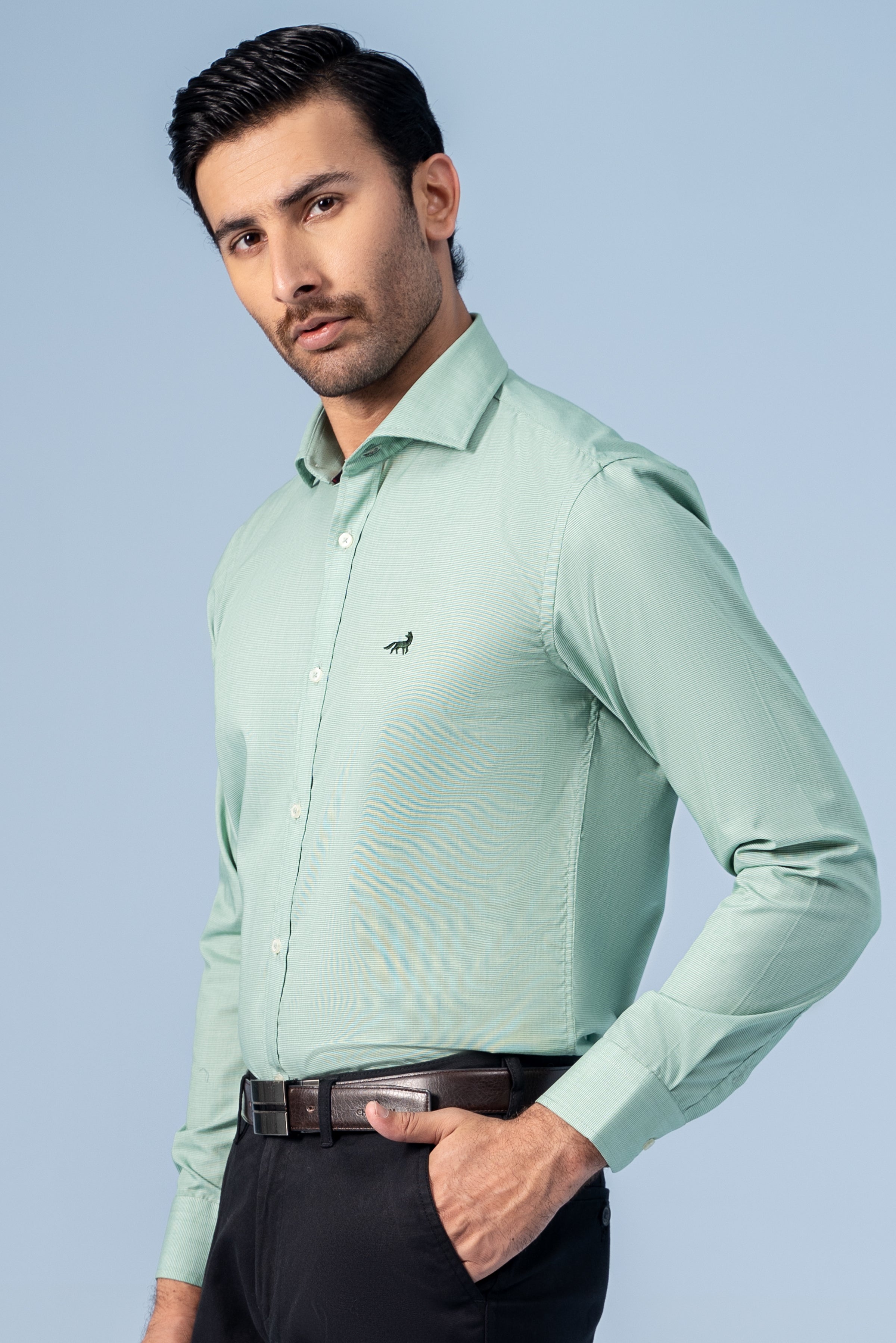 SMART SHIRT GREEN - Charcoal Clothing