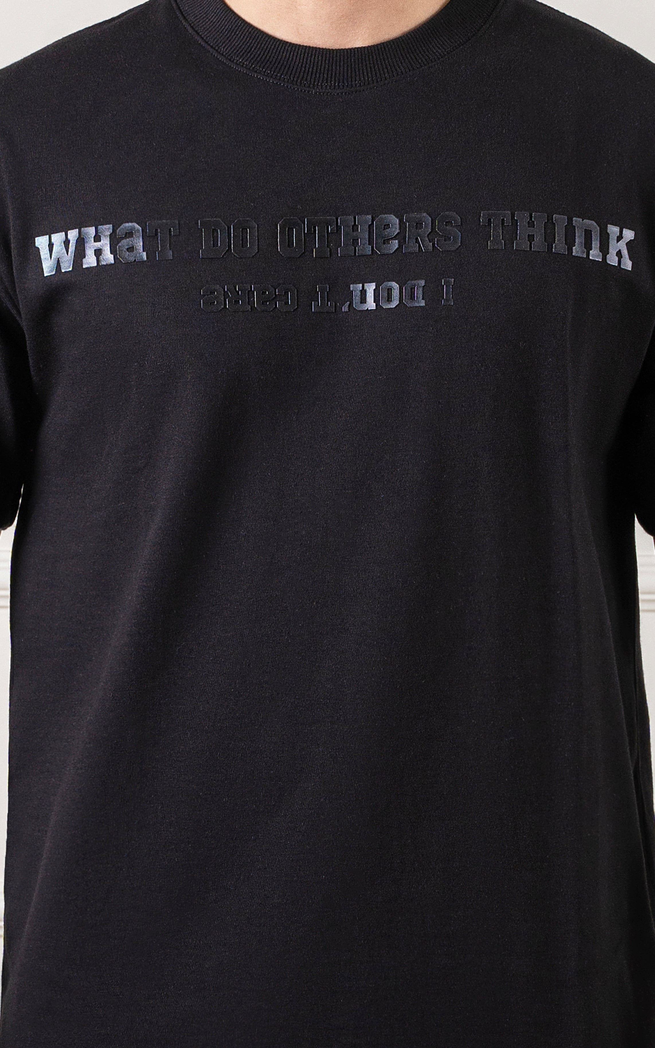 OVER SIZE GRAPHIC T SHIRT T SHIRT BLACK