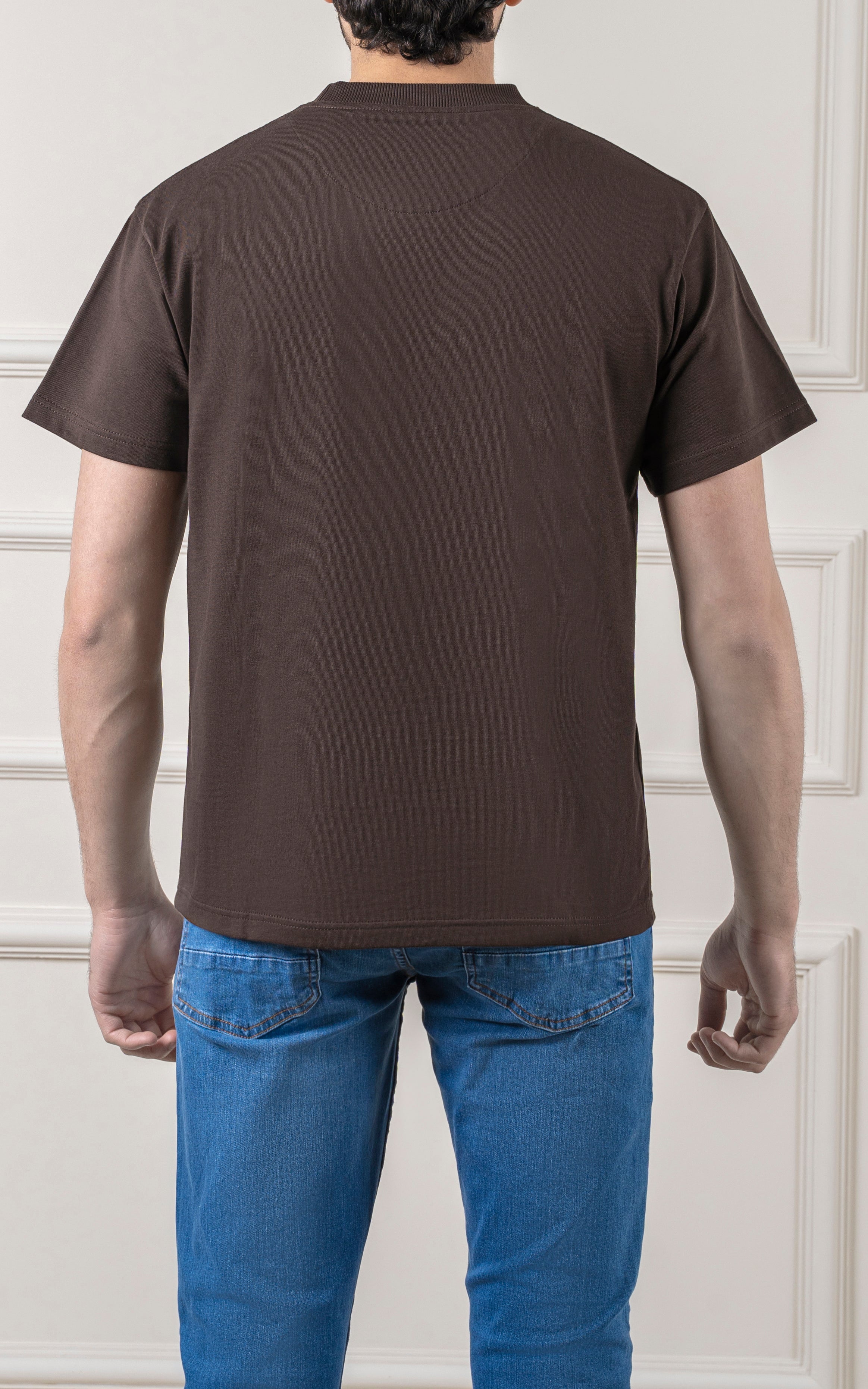 OVER SIZE GRAPHIC T SHIRT BROWN