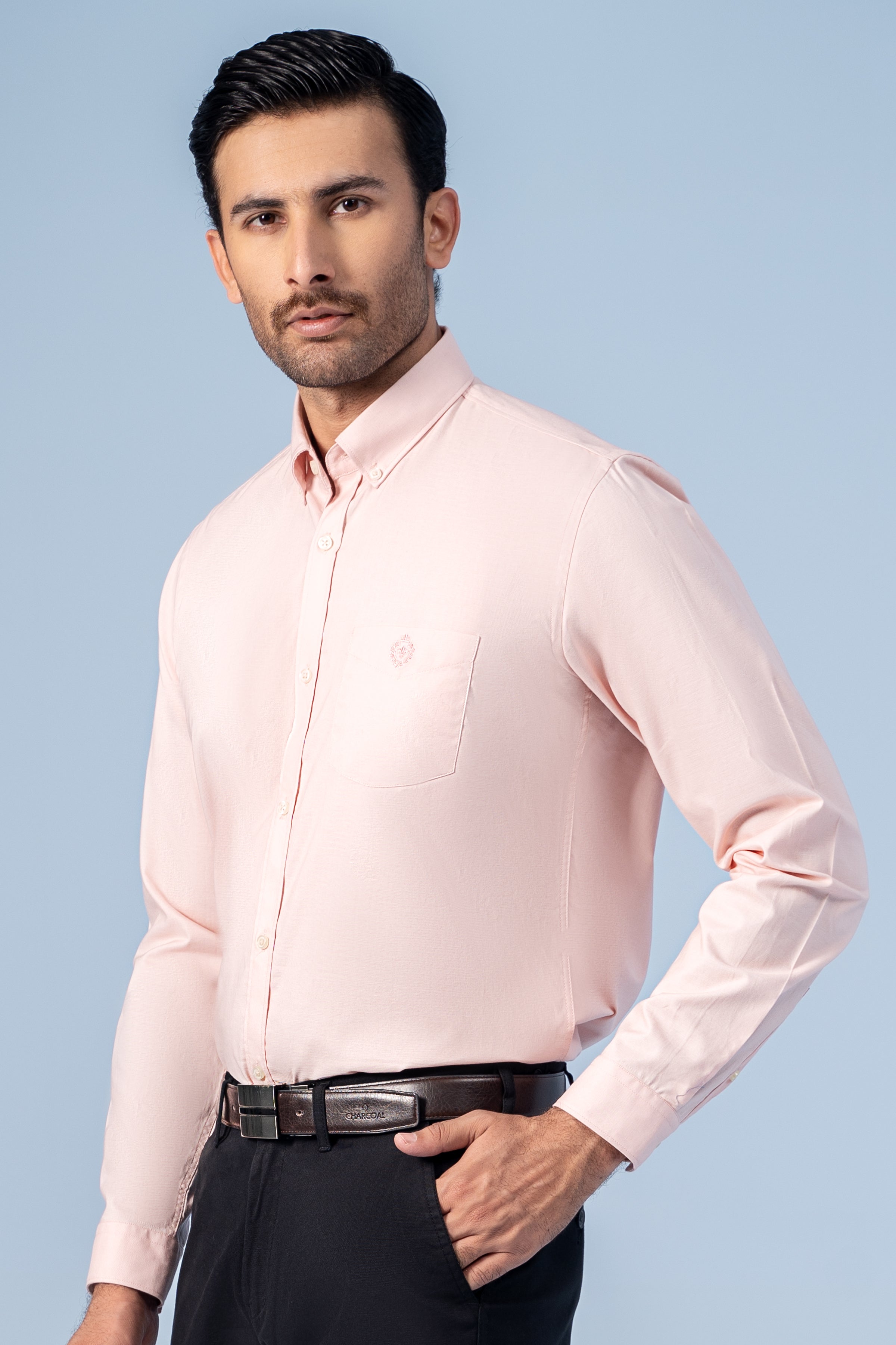 SEMI CASUAL SHIRT PINK - Charcoal Clothing