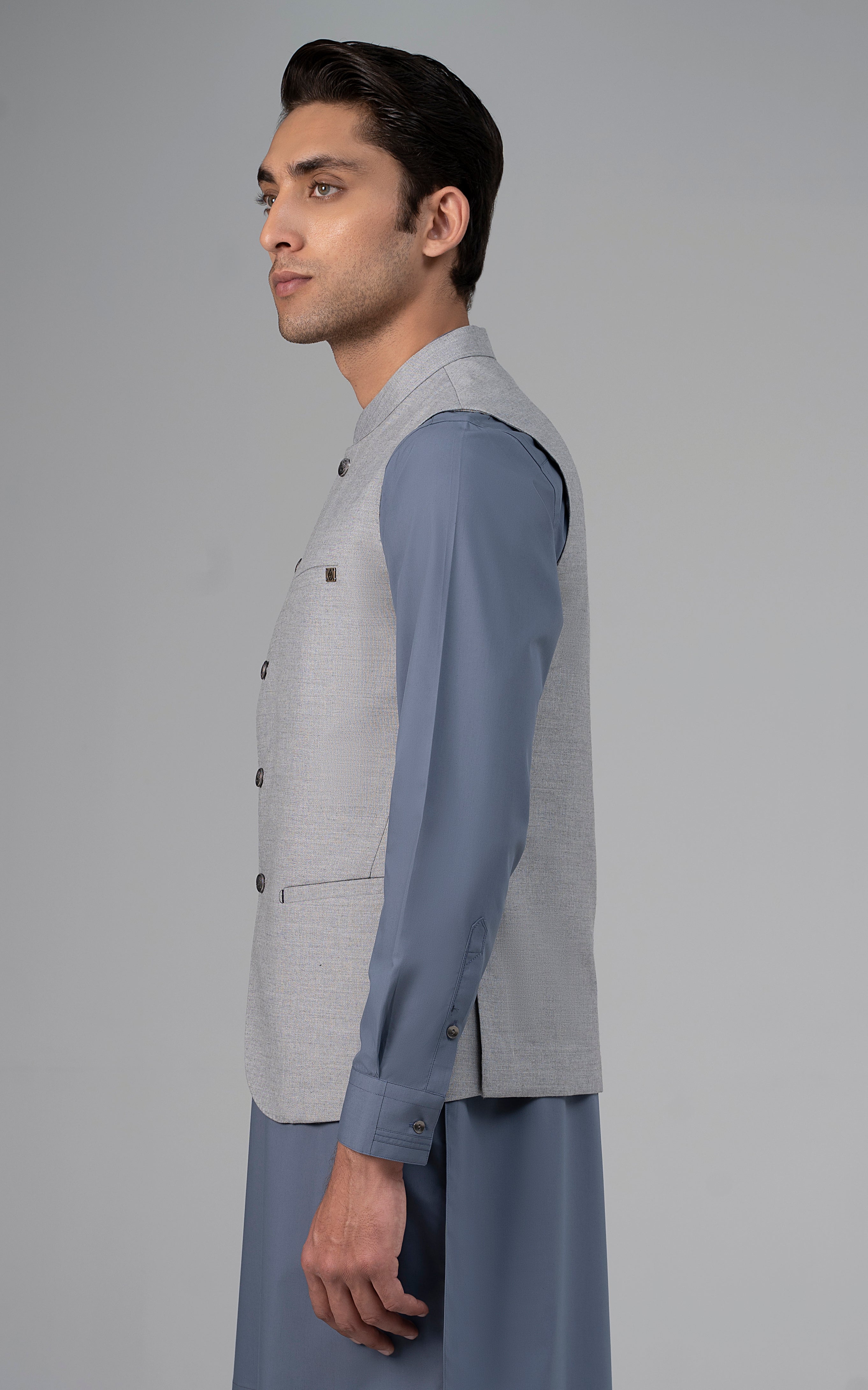 BLENDED WAISTCOAT - PREMIUM COLLECTION CLOUDY GREY