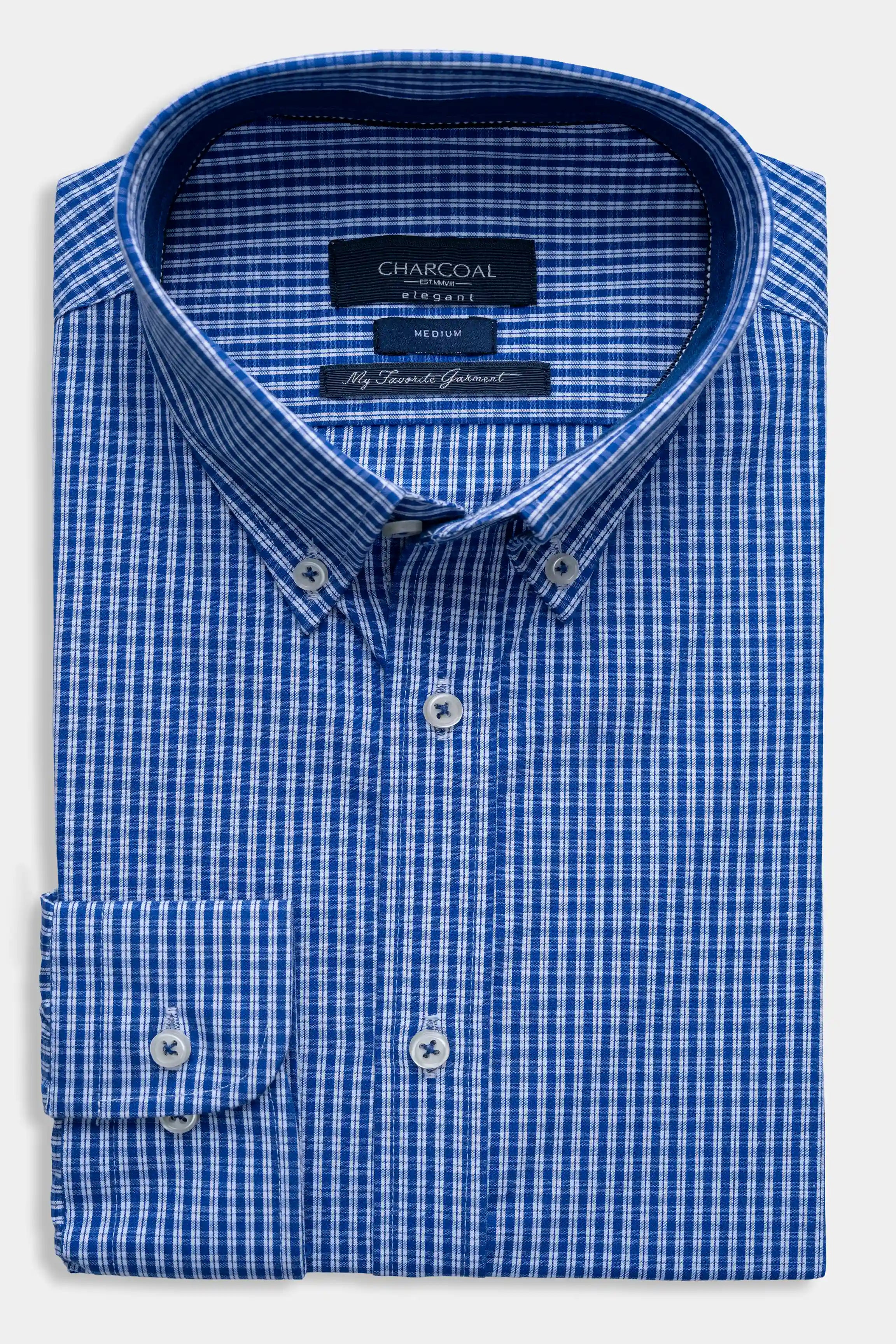SEMI FORMAL SHIRT BLUE CHECK