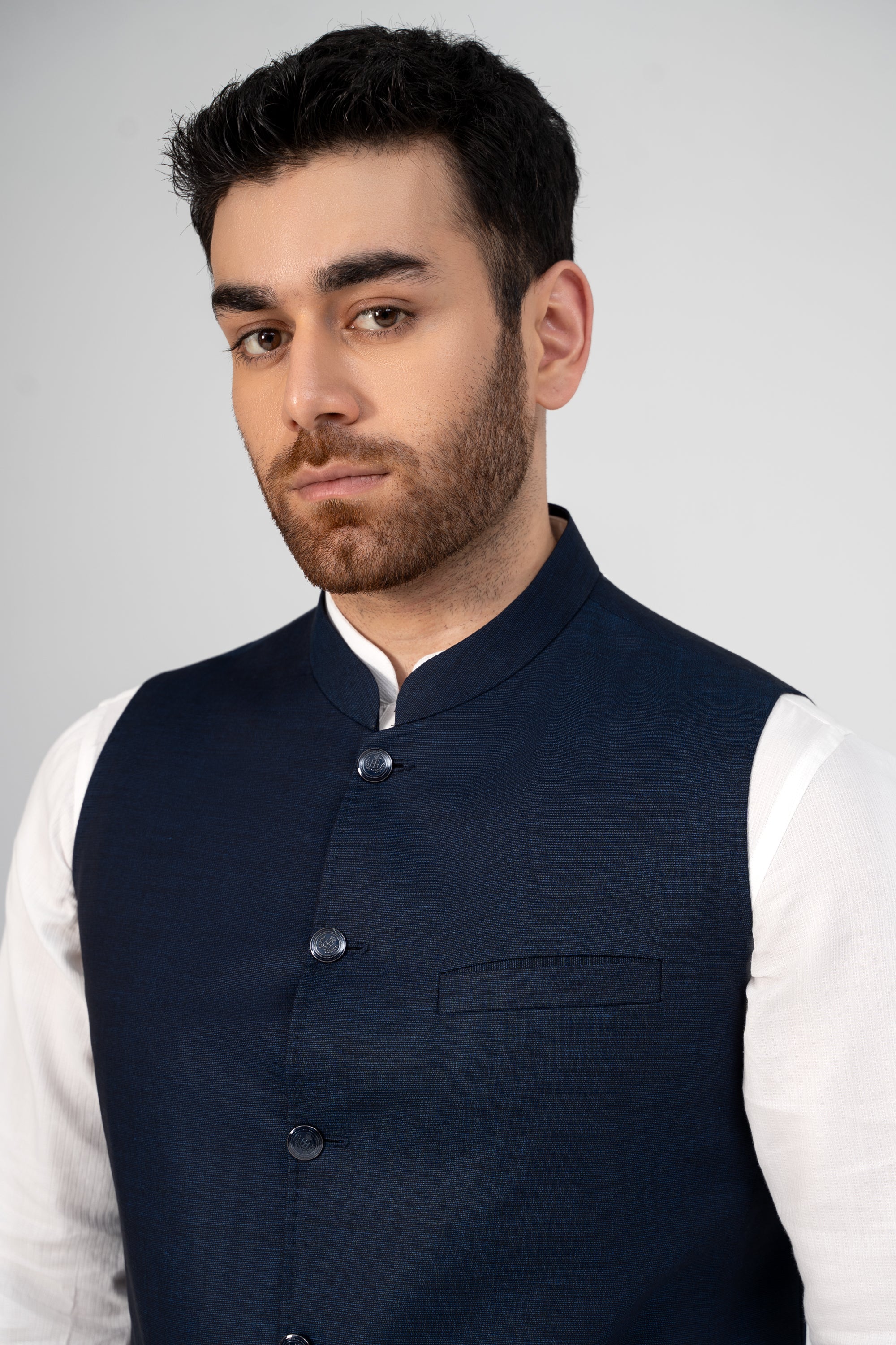 PREMIUM COTTON BLENDED WAISTCOAT DENIM