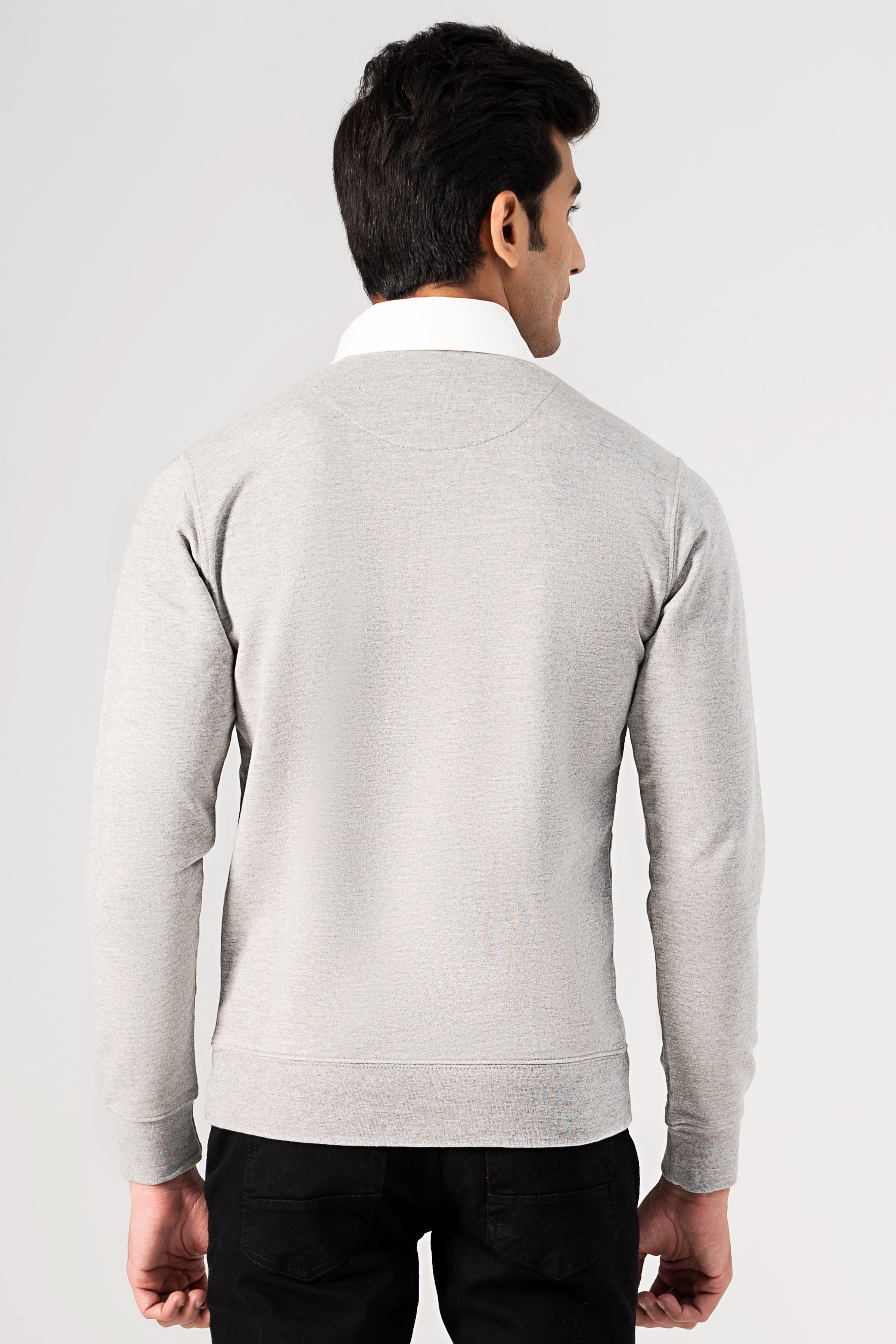 RUGBY SWEAT SHIRT HEATHER GREY