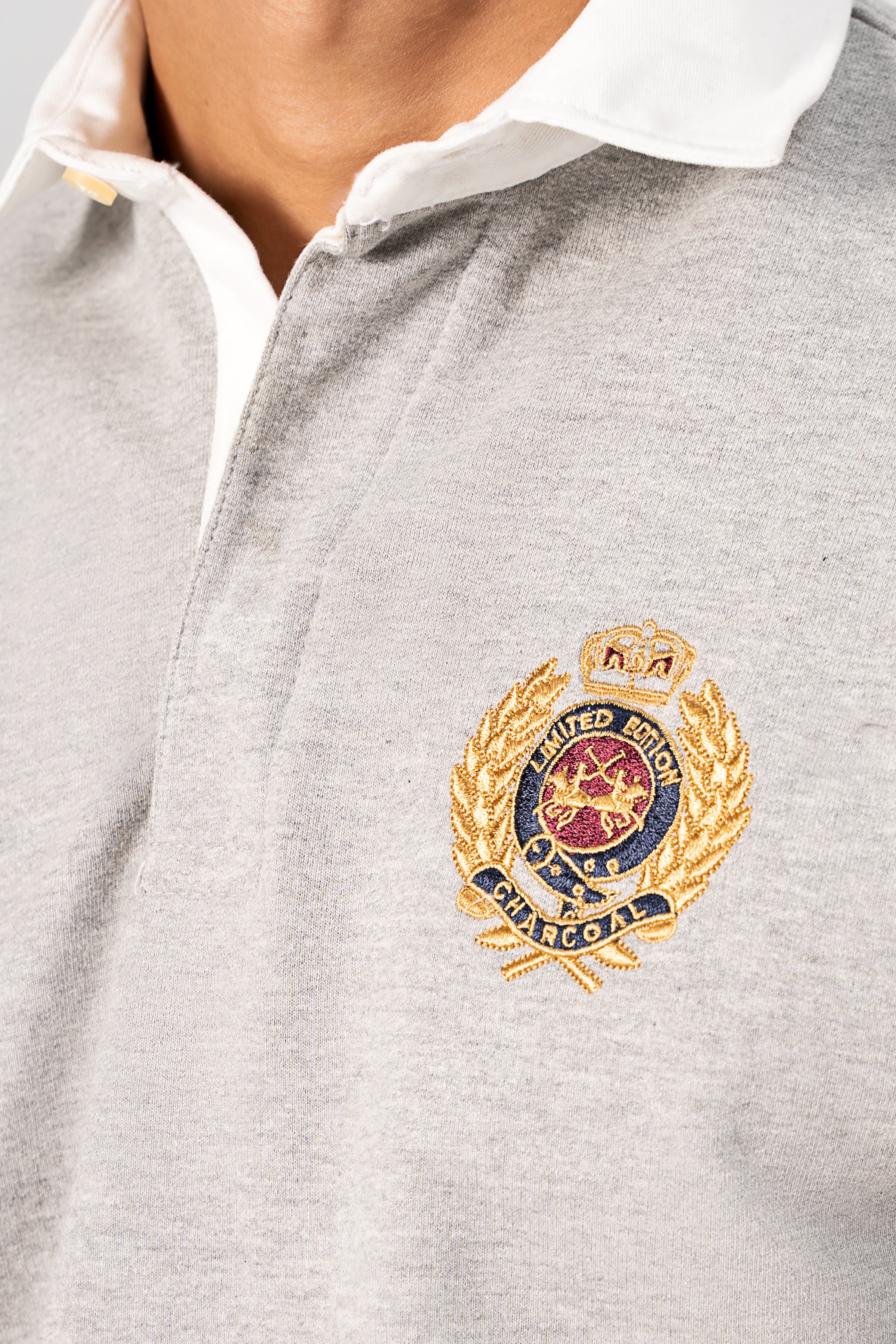 RUGBY SWEAT SHIRT HEATHER GREY