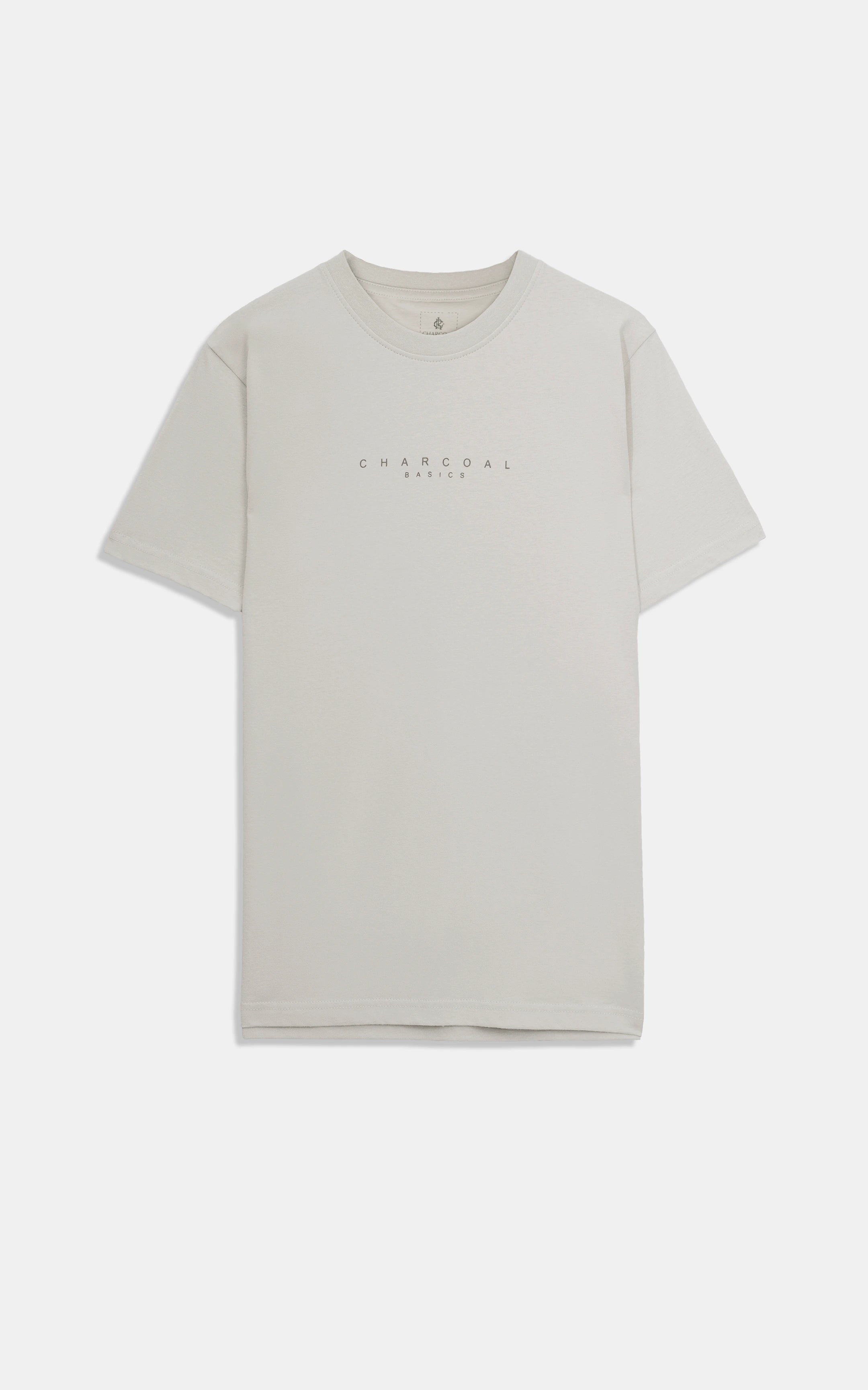 HALF SLEEVES SLEEPWEAR CREW NECK T SHIRT BEIGE