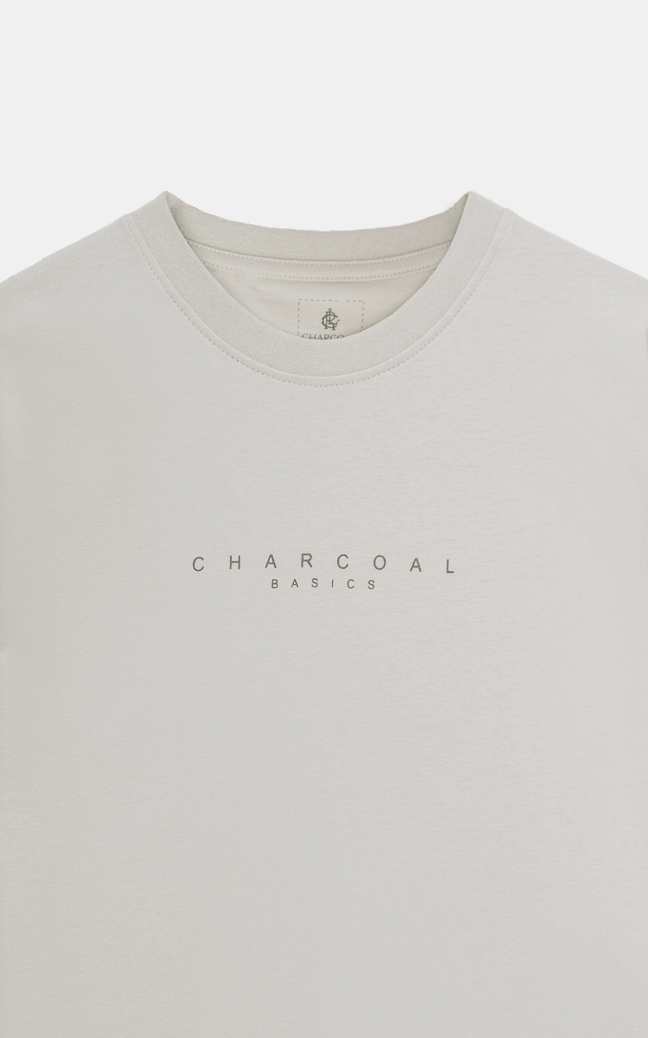 HALF SLEEVES SLEEPWEAR CREW NECK T SHIRT BEIGE