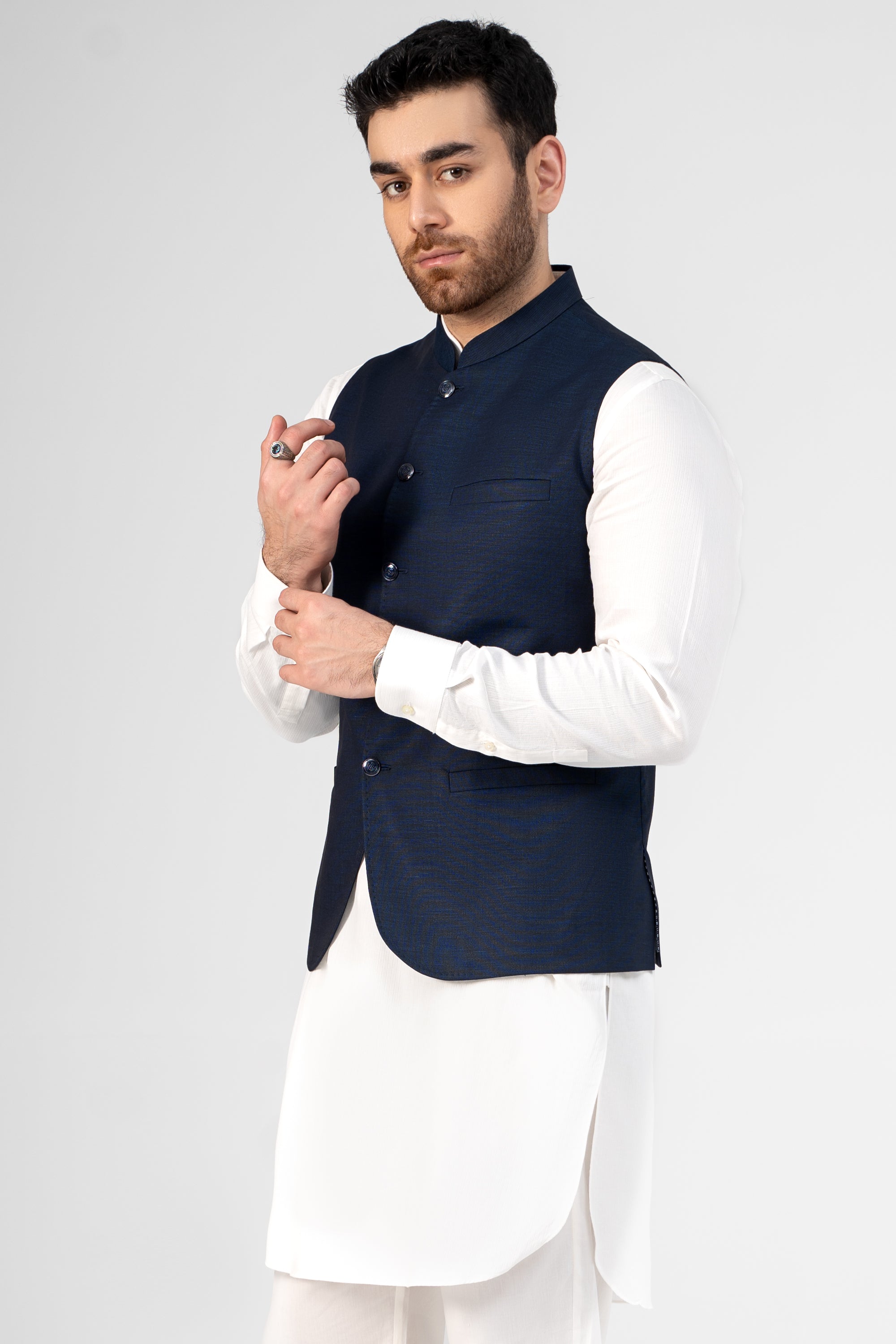 PREMIUM COTTON BLENDED WAISTCOAT DENIM