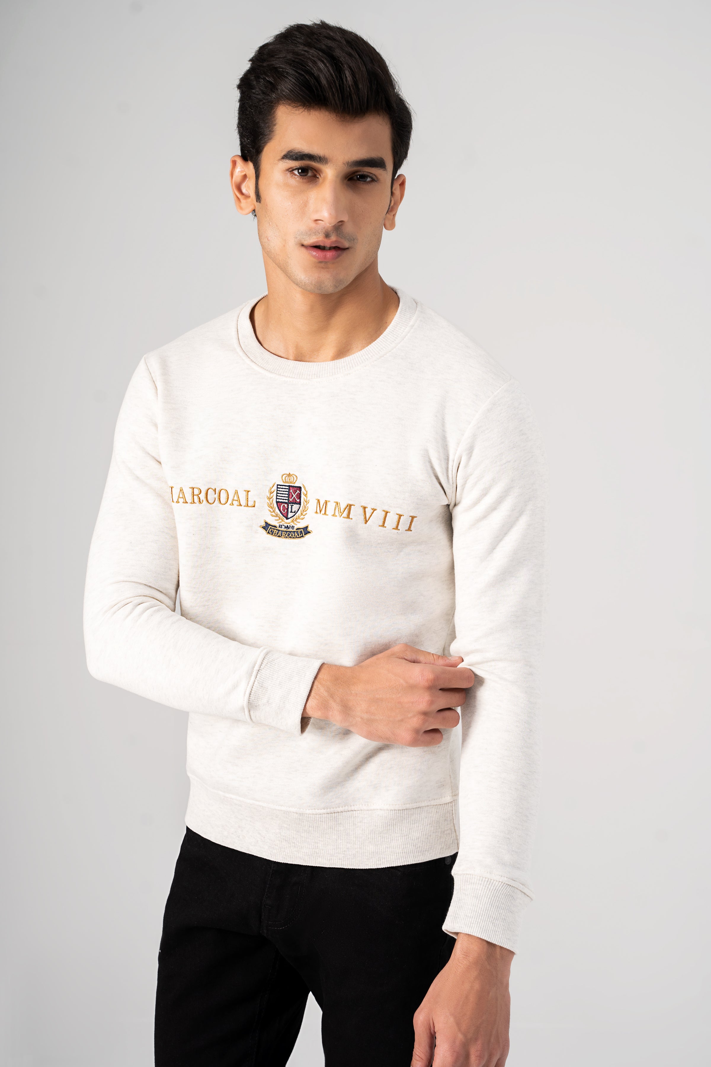 CREW NECK SWEAT SHIRT OATMEAL
