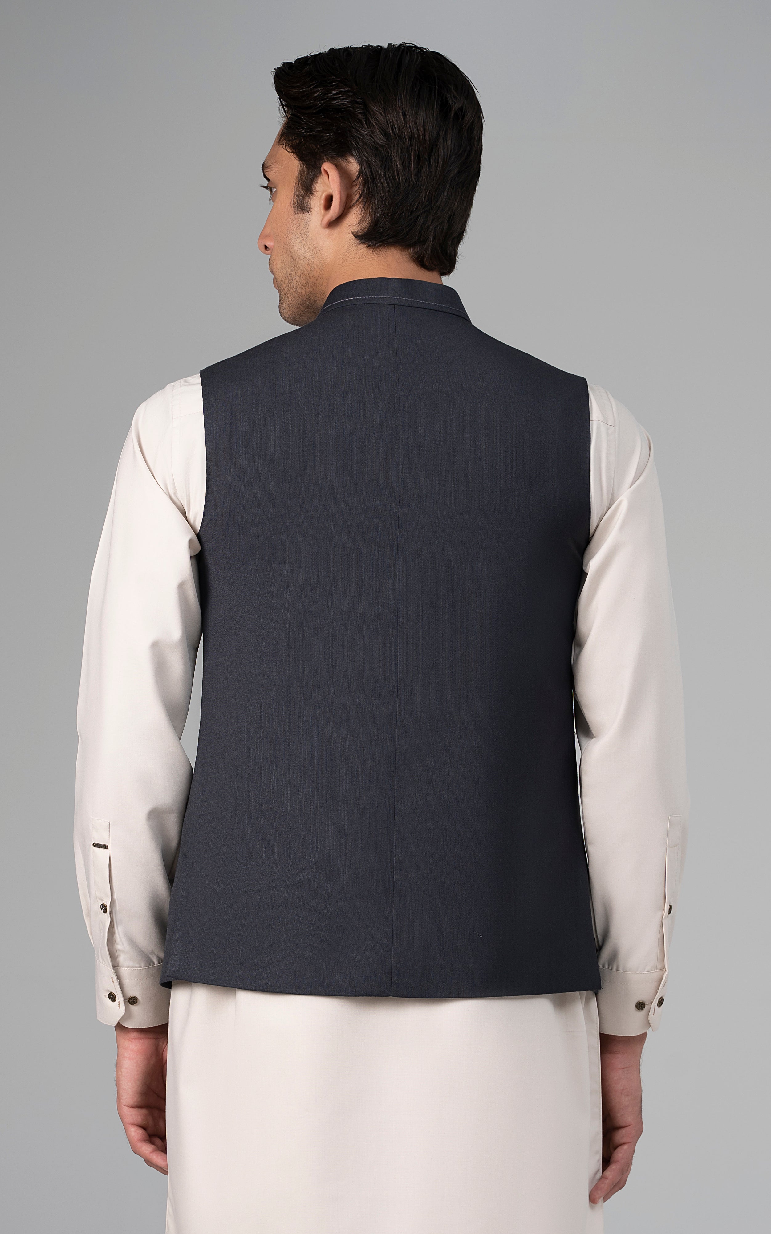 TROPICAL WAISTCOAT -SIGNATURE COLLECTION DARK GREY