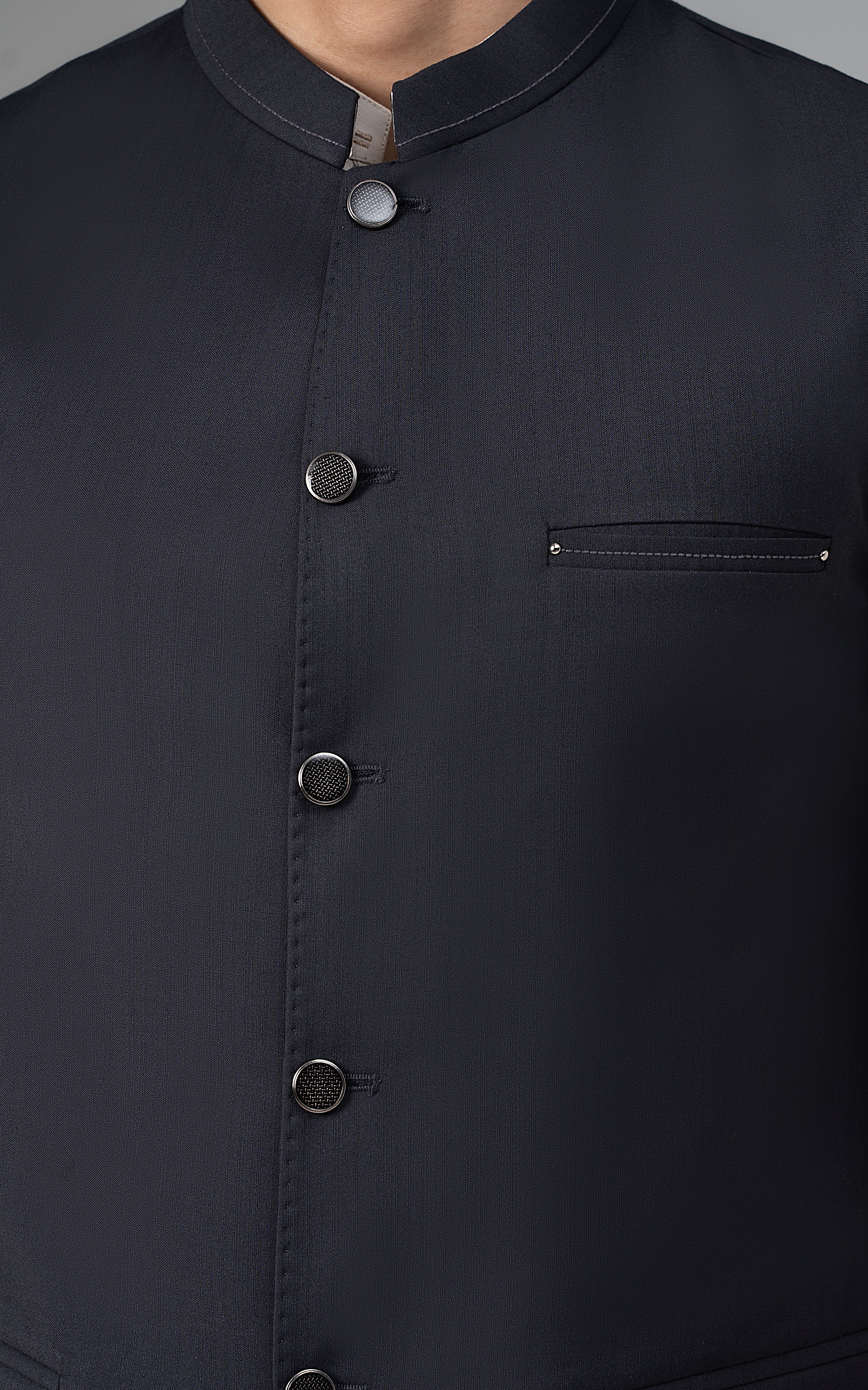 TROPICAL WAISTCOAT -SIGNATURE COLLECTION DARK GREY