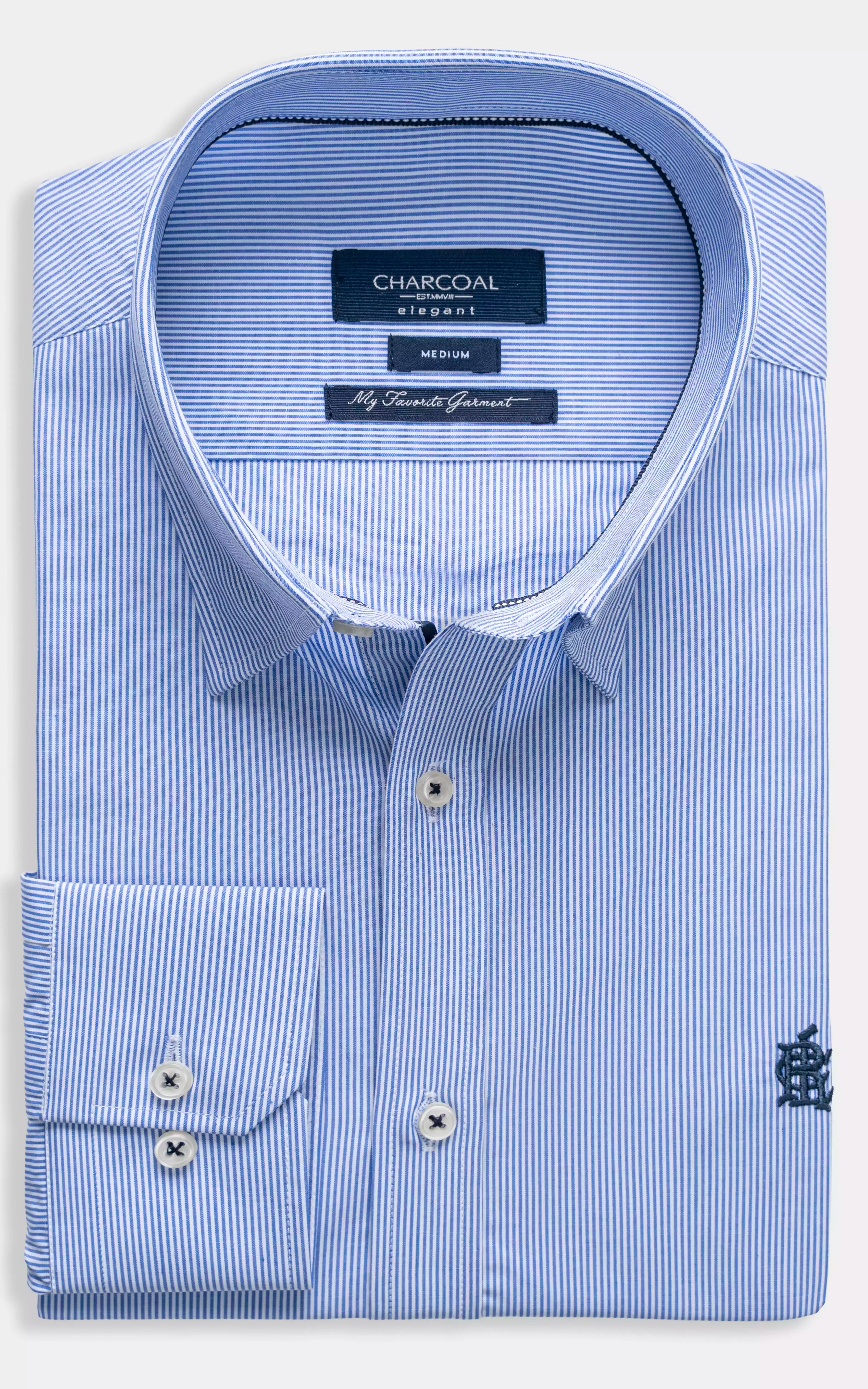 SMART FIT STRIPED SHIRT BLUE STRIPED