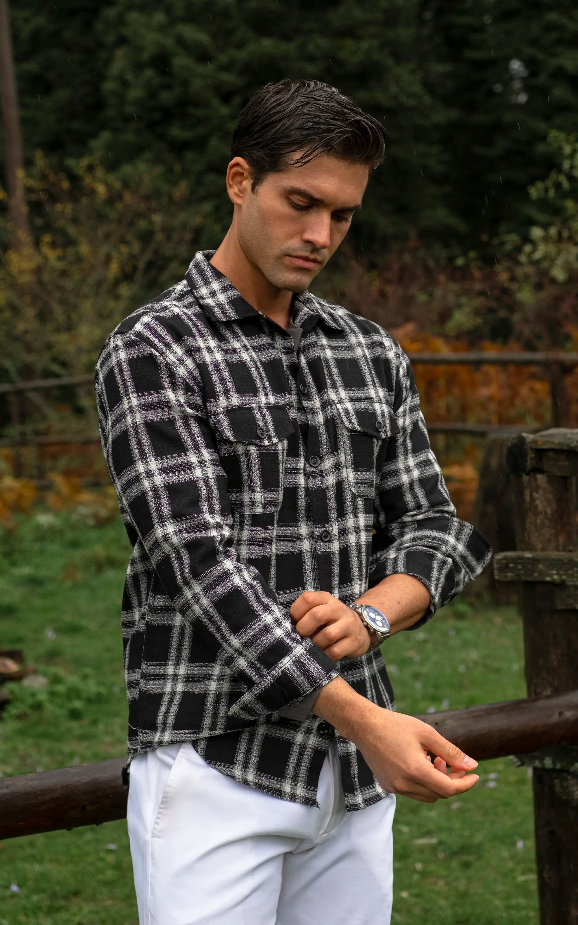 CASUAL SHIRT BLACK CHECK
