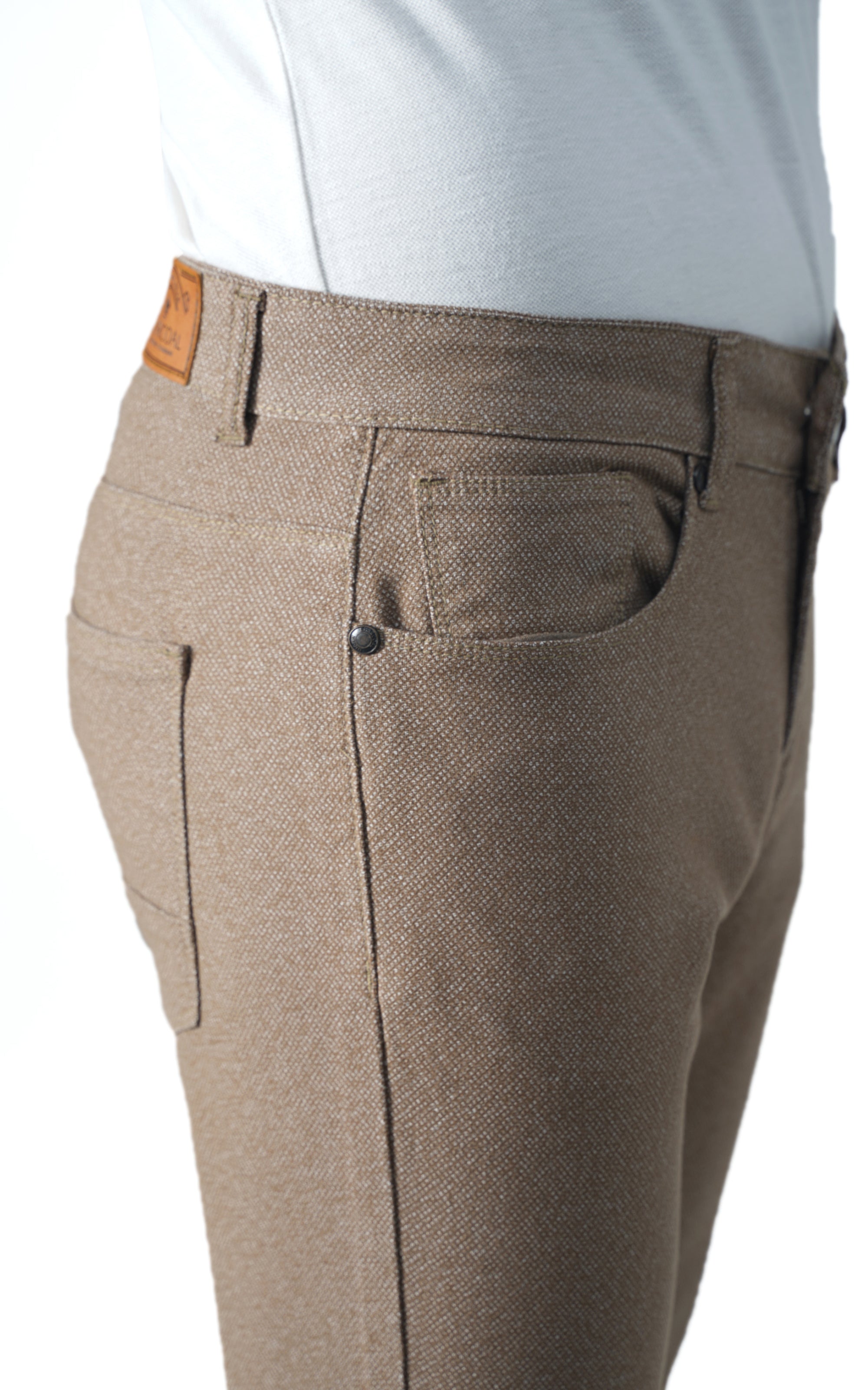 MELANGE 5-POCKET PANT OLIVE