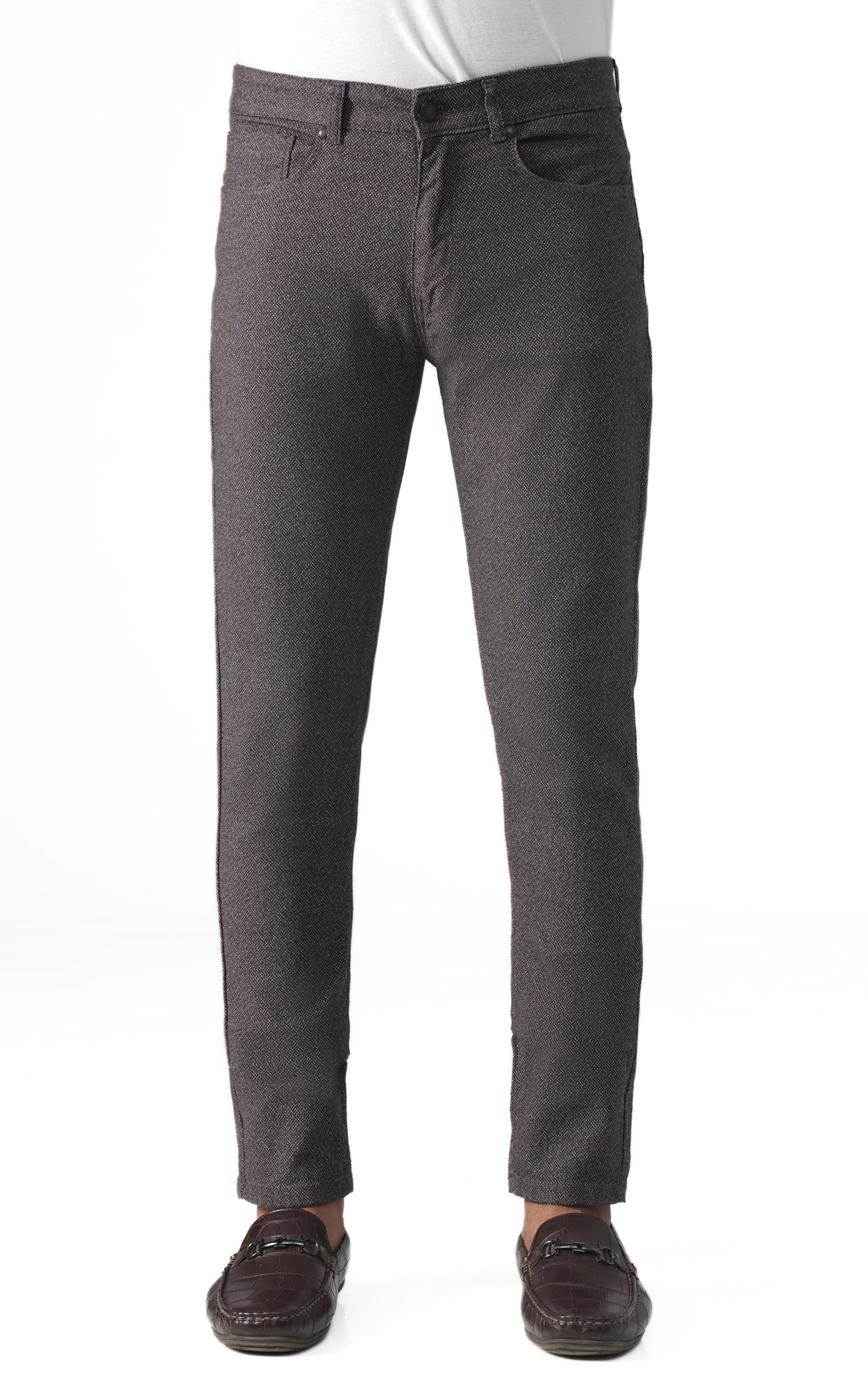 MELANGE 5-POCKET PANT BROWN