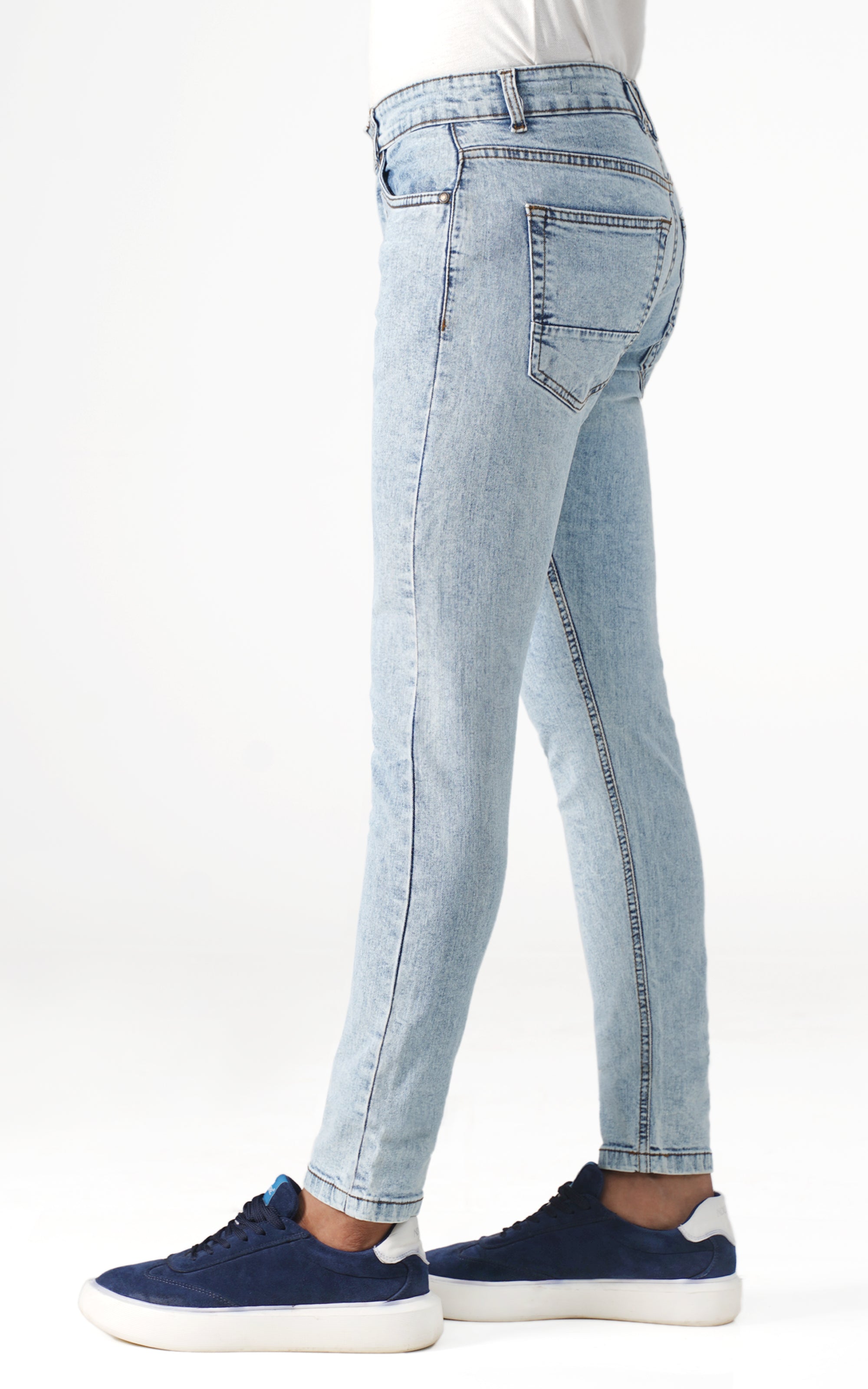 SKINNY LEG DENIM JEANS LIGHT BLUE