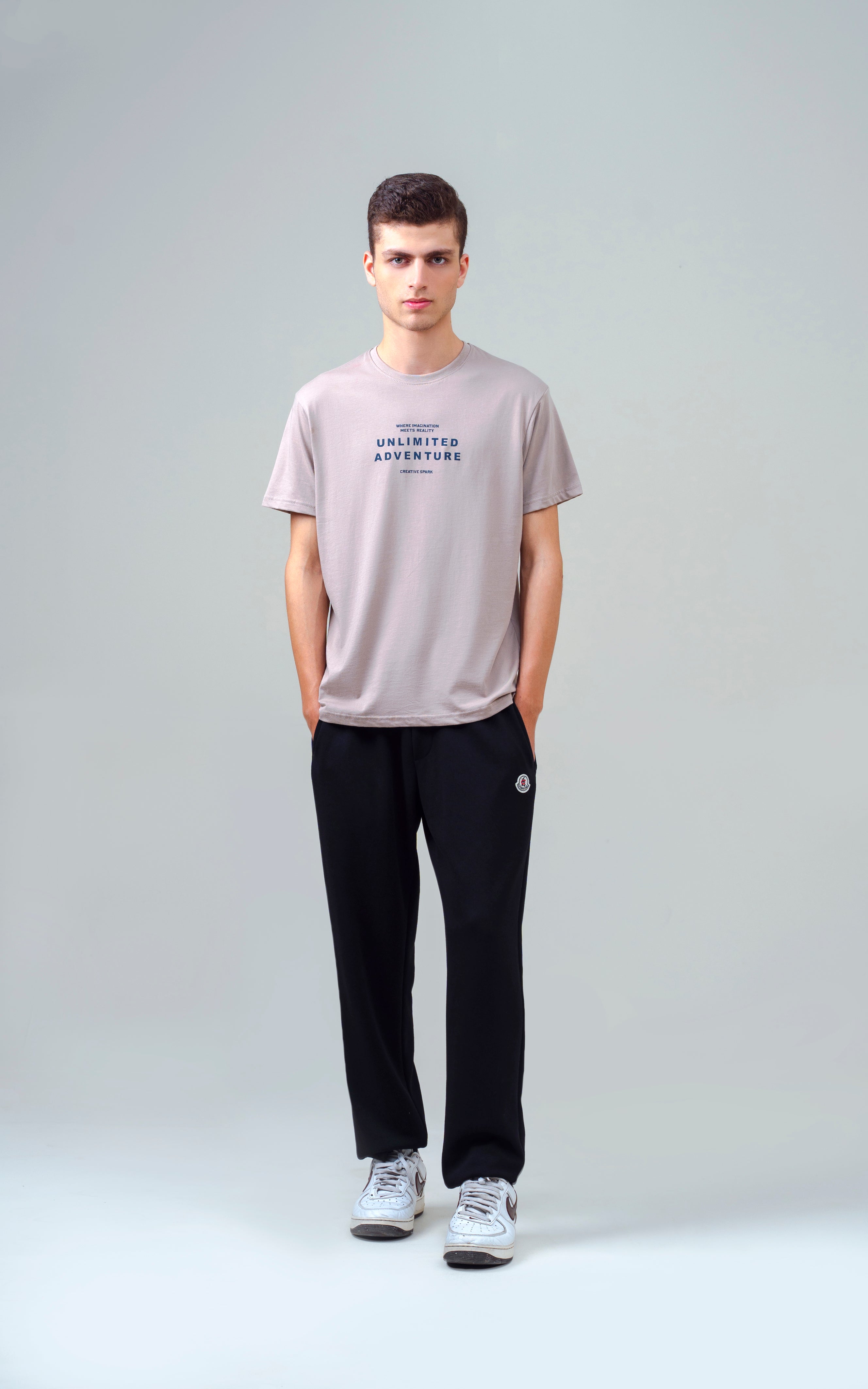 REGULAR FIT GRAPHIC T-SHIRT KHAKI