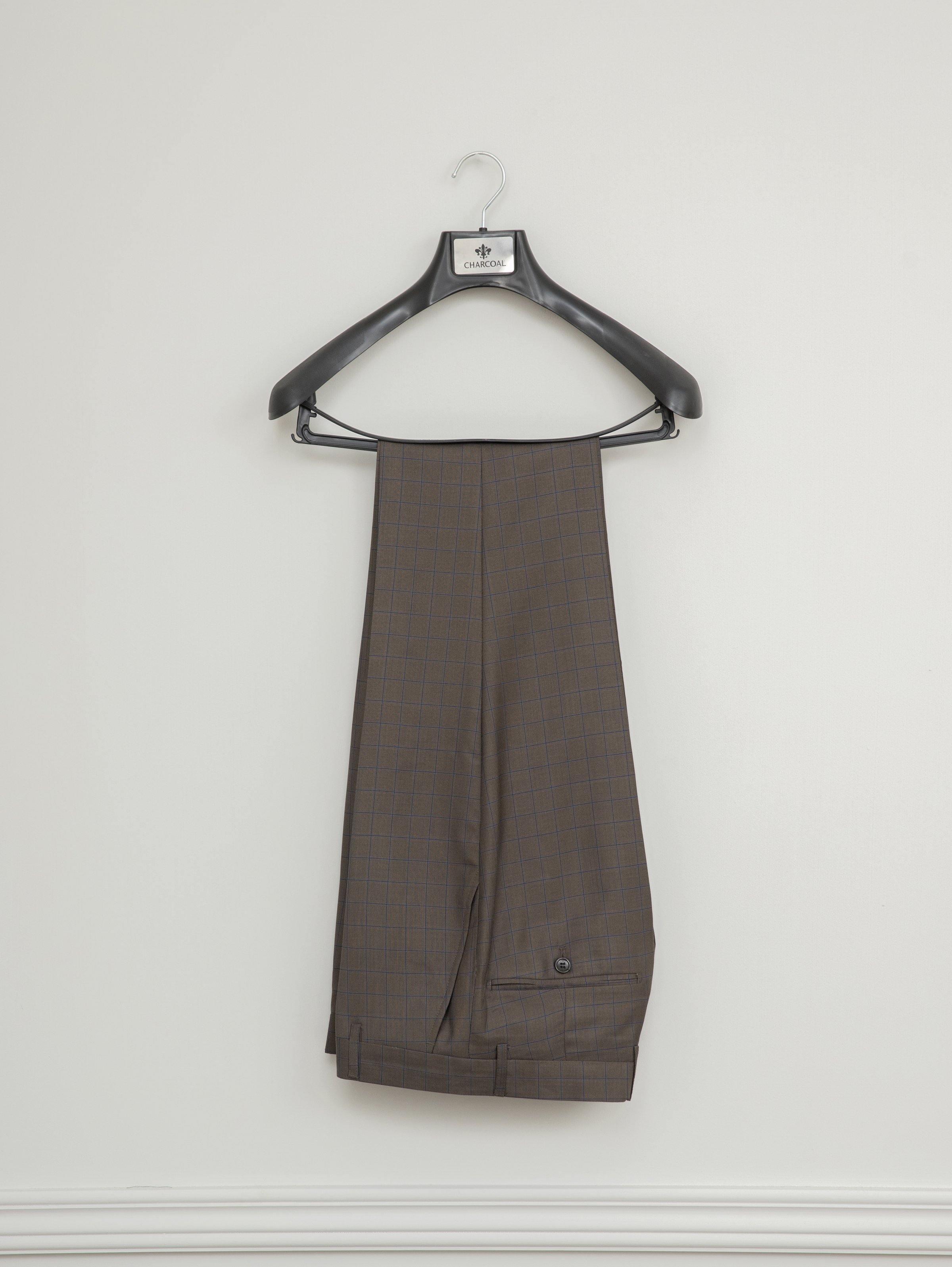 2 PIECE SUIT BLUE BROWN at Charcoal Clothing