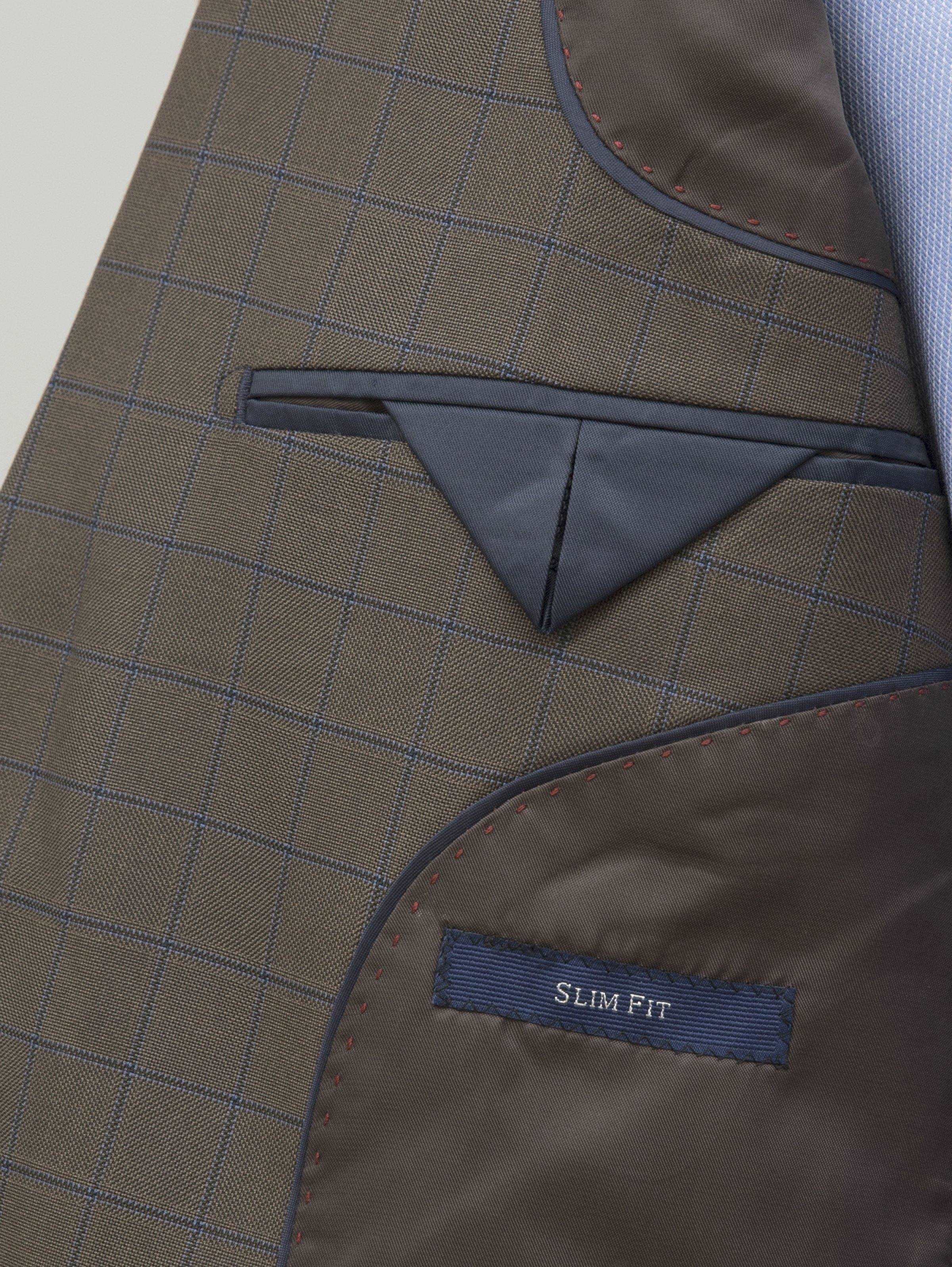 2 PIECE SUIT BLUE BROWN at Charcoal Clothing