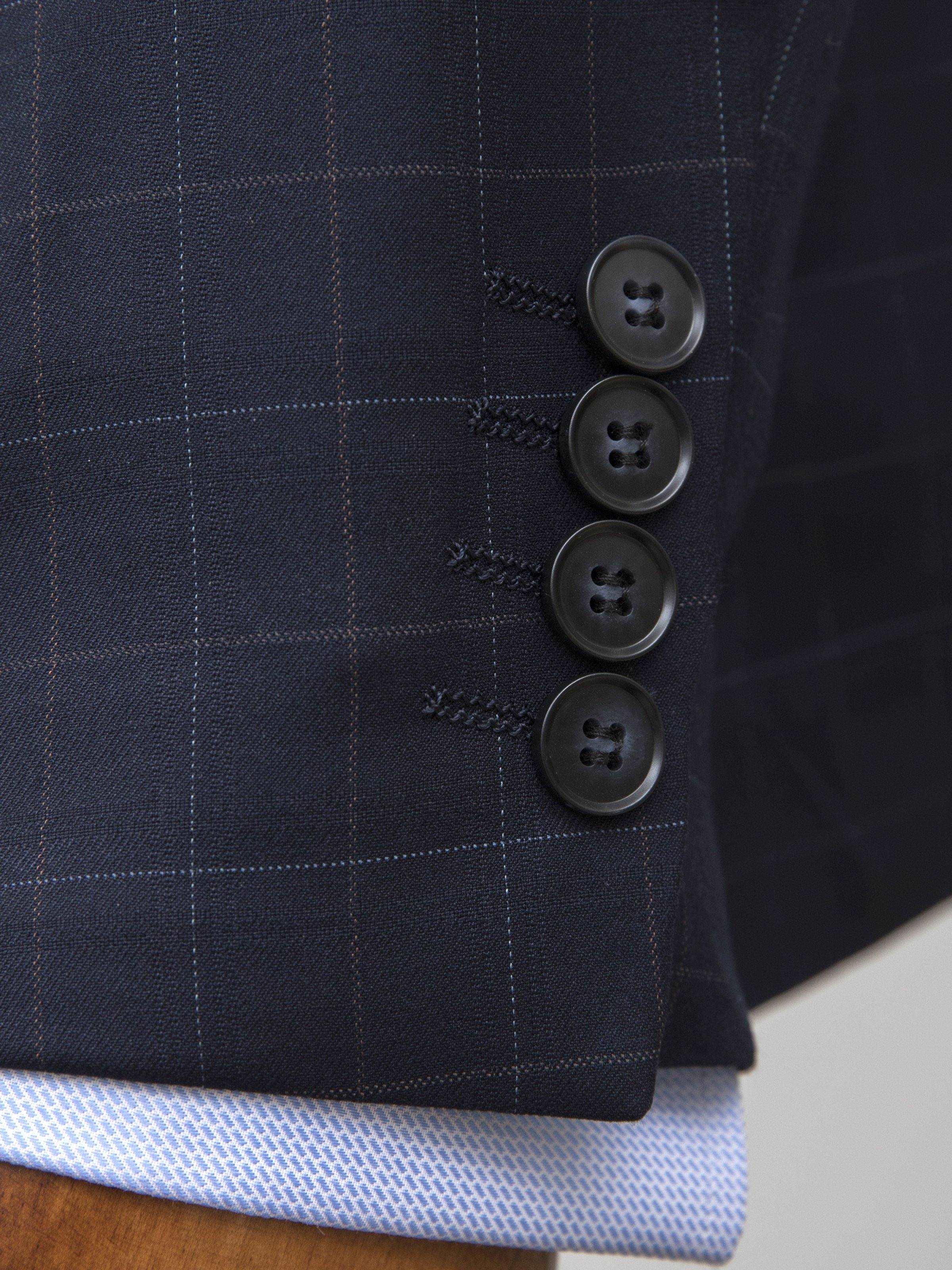 2 PIECE SUIT DOUBLE BREASTED SLIM FIT NAVY at Charcoal Clothing
