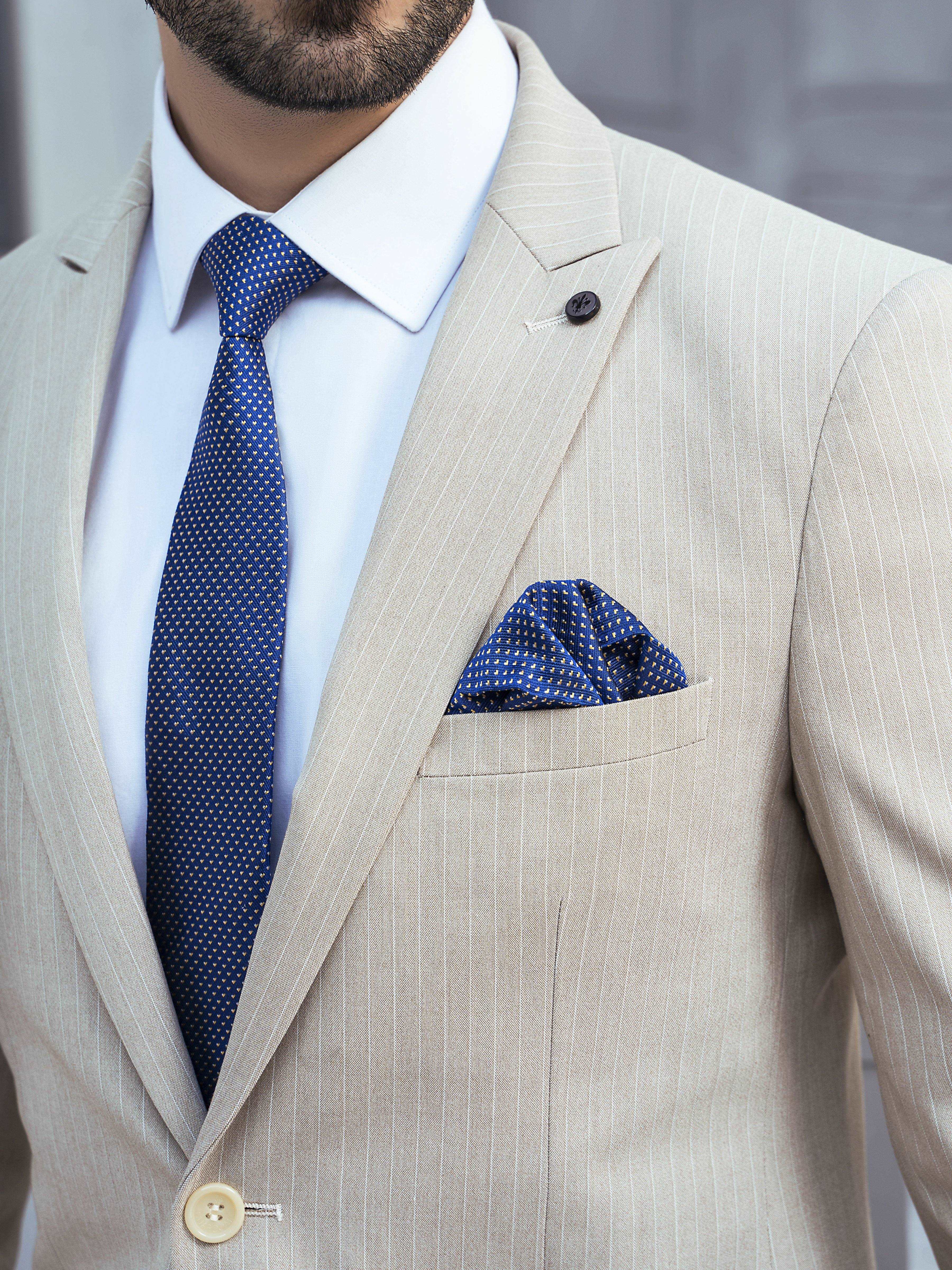 2 PIECE SUIT SLIM FIT LINNING LIGHT KHAKI at Charcoal Clothing