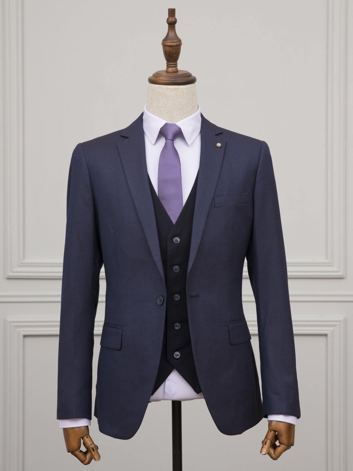 3 PIECE SUIT NAVY BLUE at Charcoal Clothing