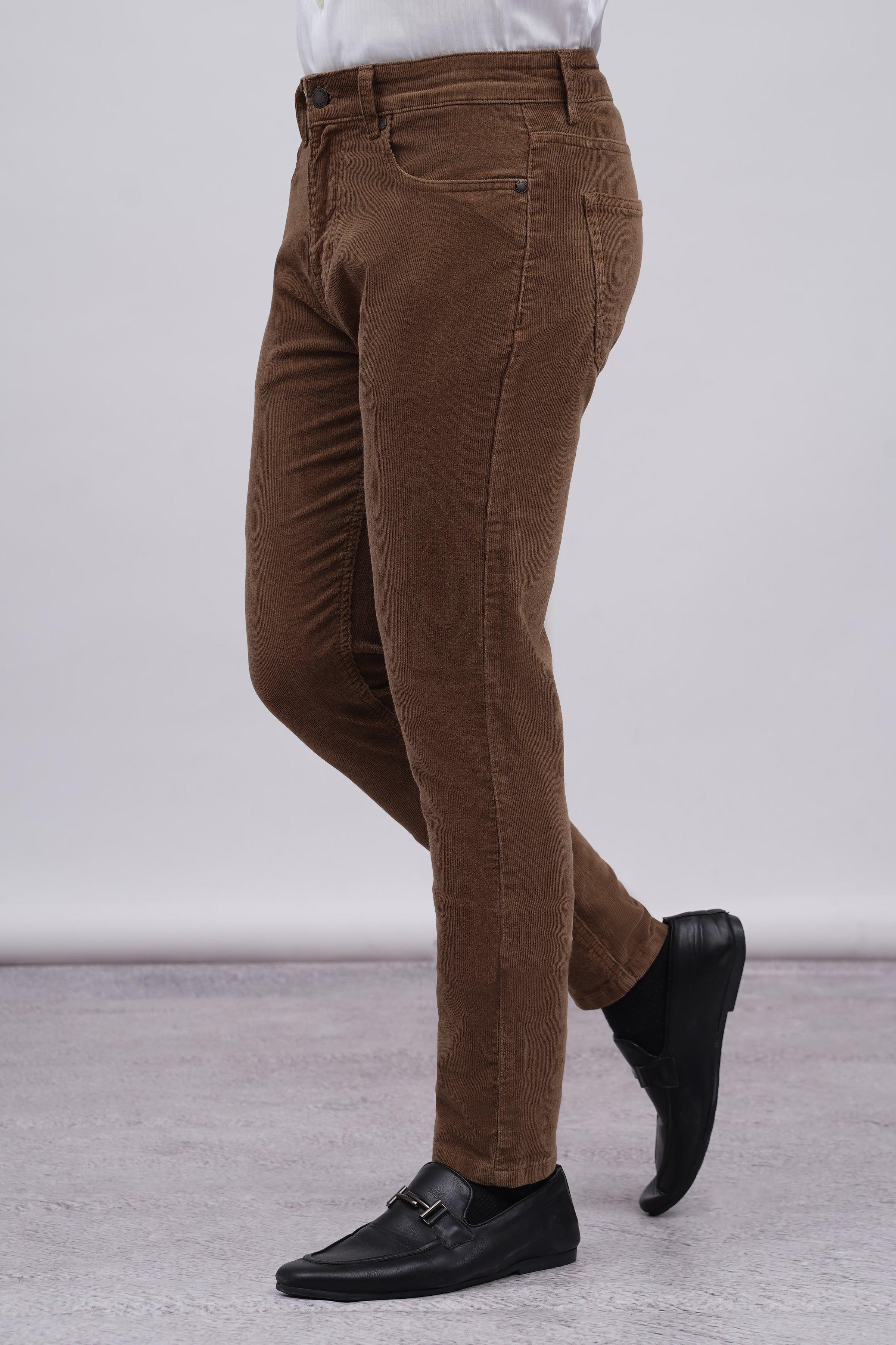 5 POCKET CORDUROY PANT KHAKI at Charcoal Clothing