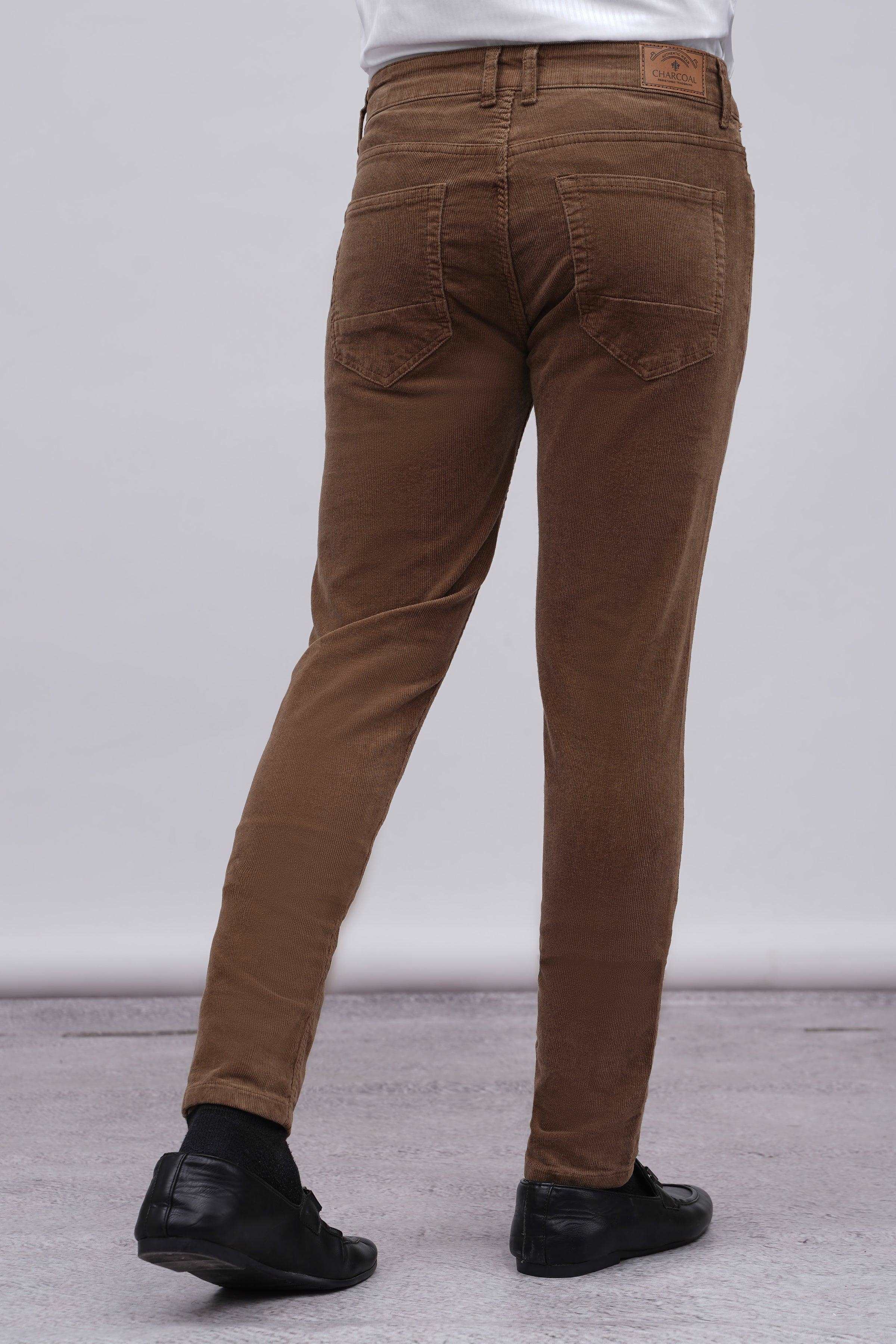 5 POCKET CORDUROY PANT KHAKI at Charcoal Clothing