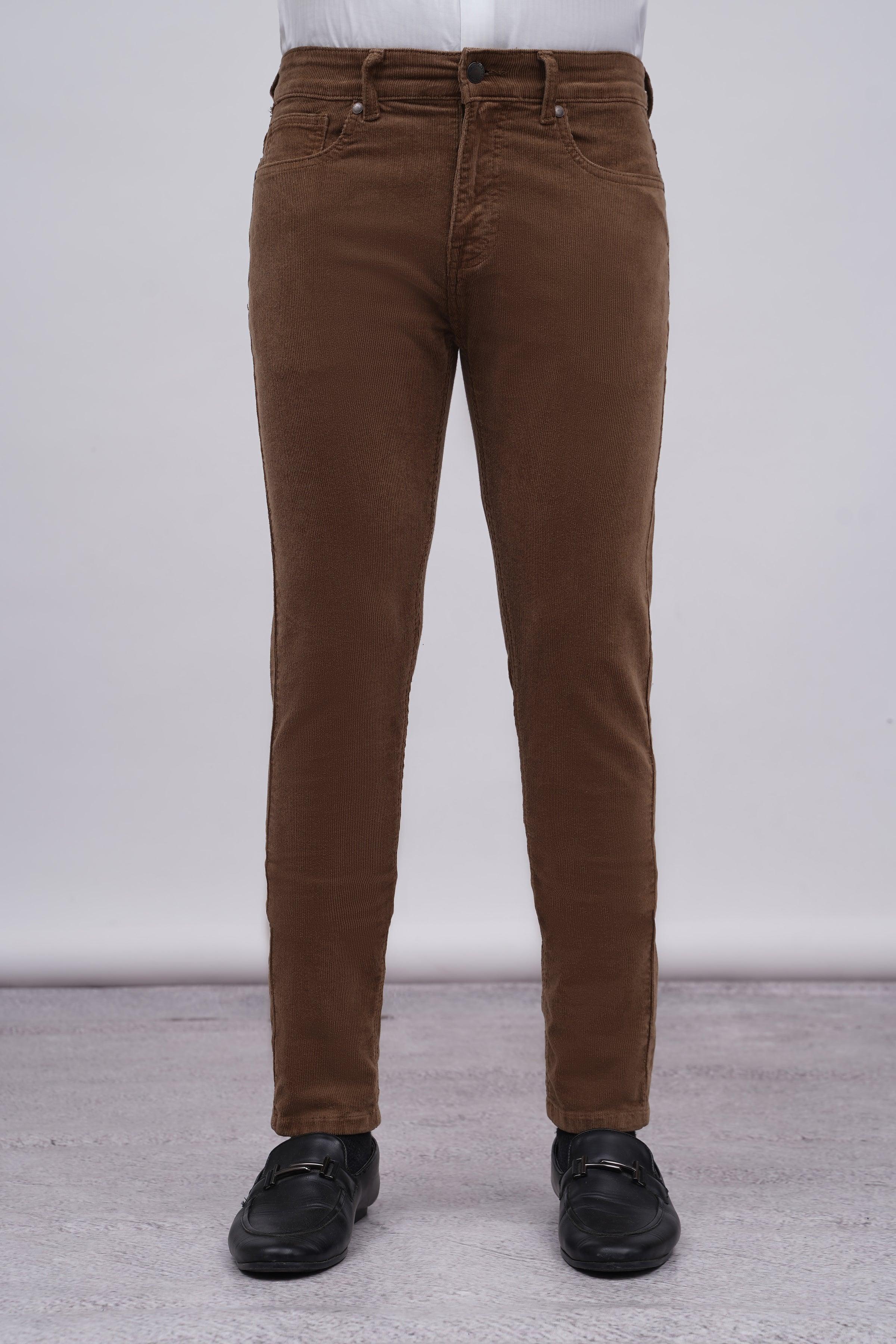 5 POCKET CORDUROY PANT KHAKI at Charcoal Clothing