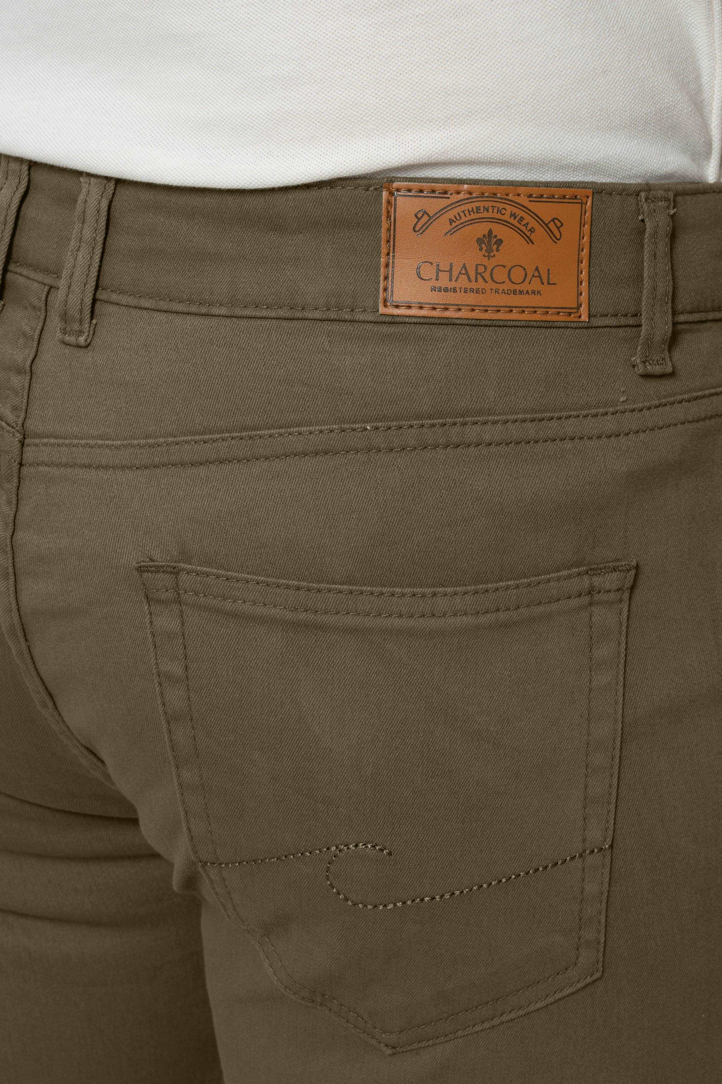BASIC 5 POCKET PANT OLIVE at Charcoal Clothing