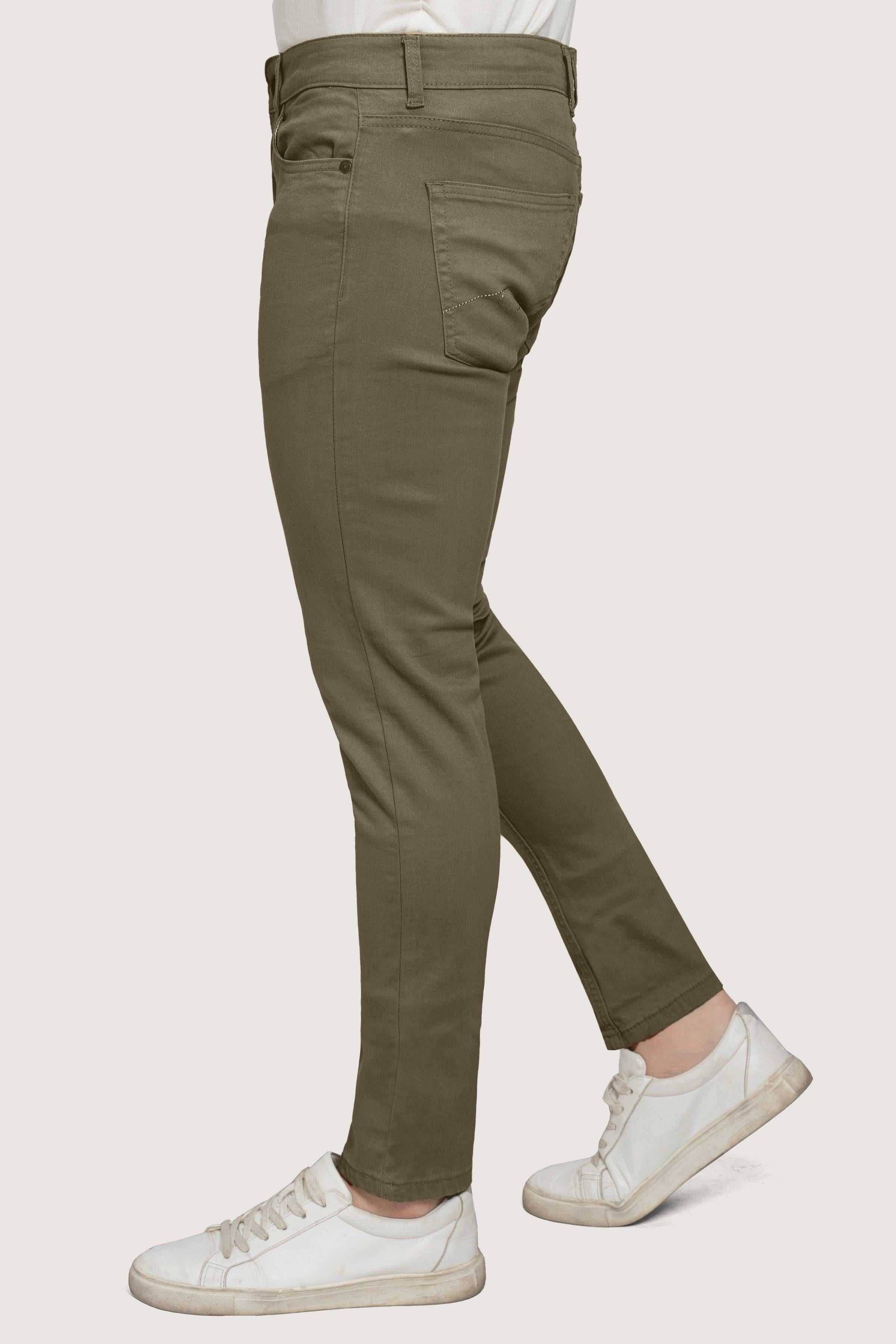 BASIC 5 POCKET PANT OLIVE at Charcoal Clothing