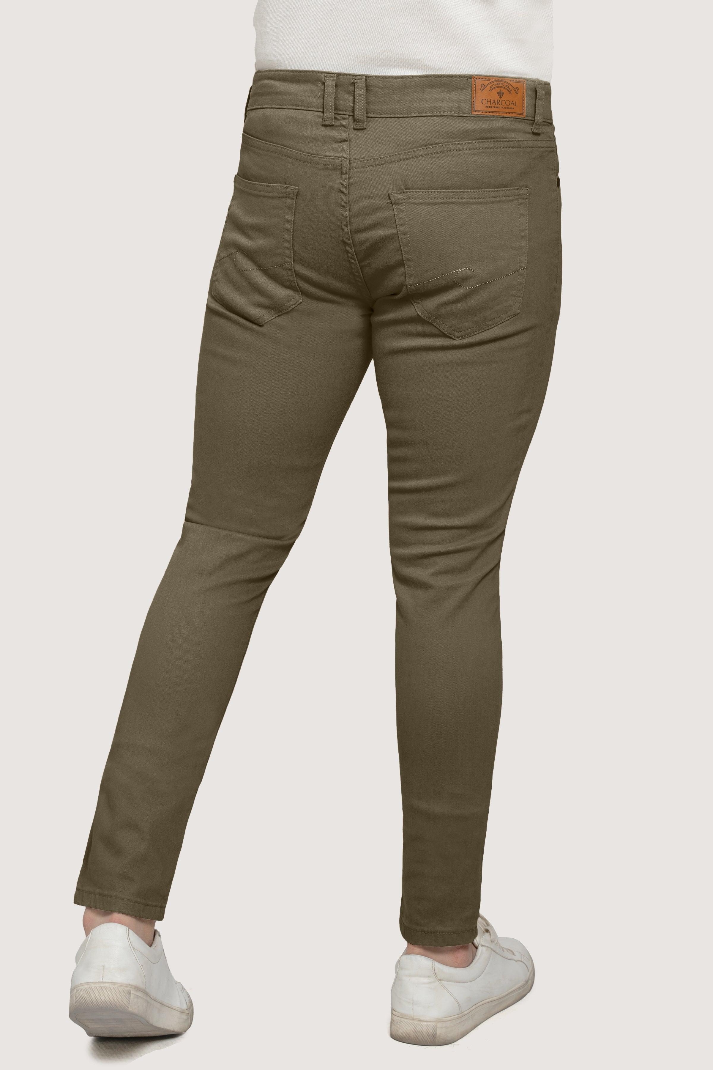BASIC 5 POCKET PANT OLIVE at Charcoal Clothing